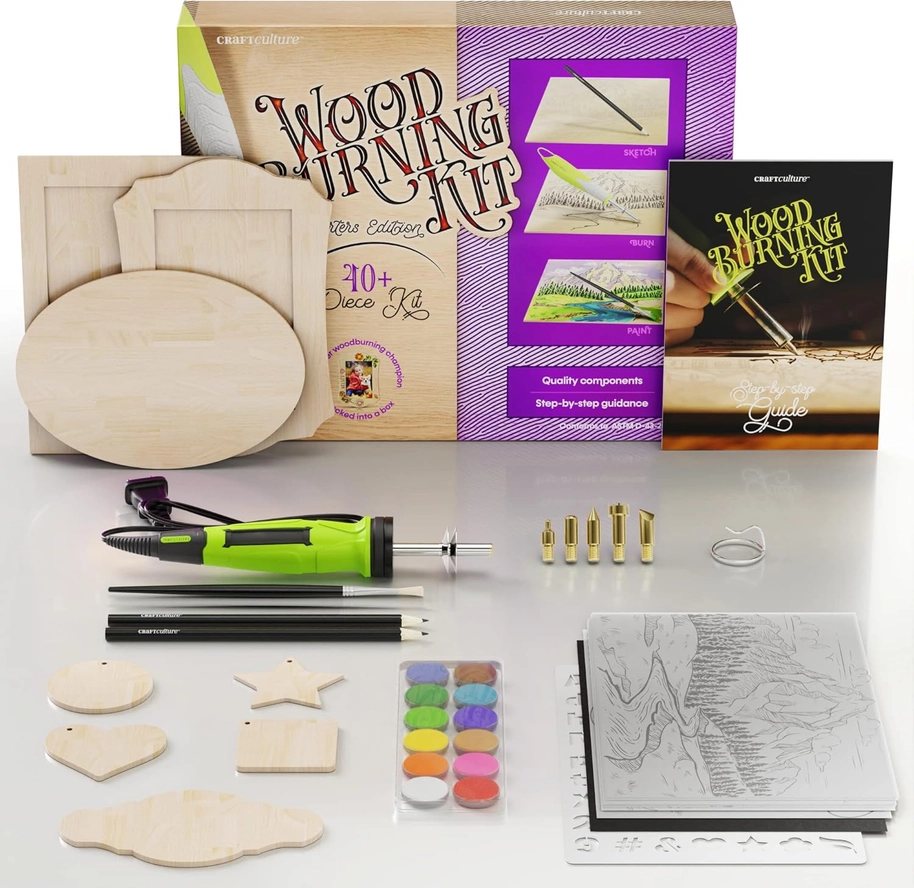 Wood Burning Kit Das Original aus den USA Holzbrennset für Kinder und Anfänger