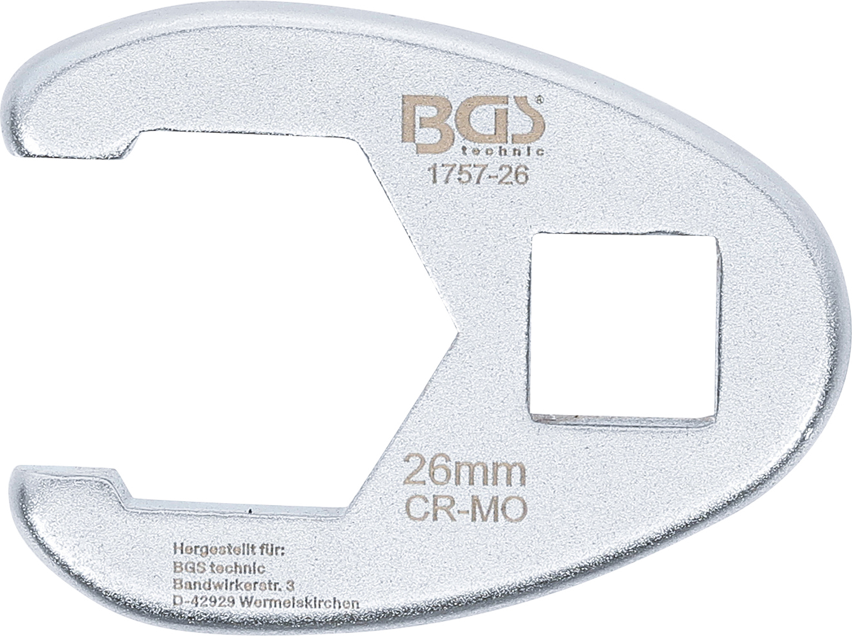 BGS Hahnenfußschlüssel | Antrieb Innenvierkant 12,5 mm (1/2") | SW 26 mm