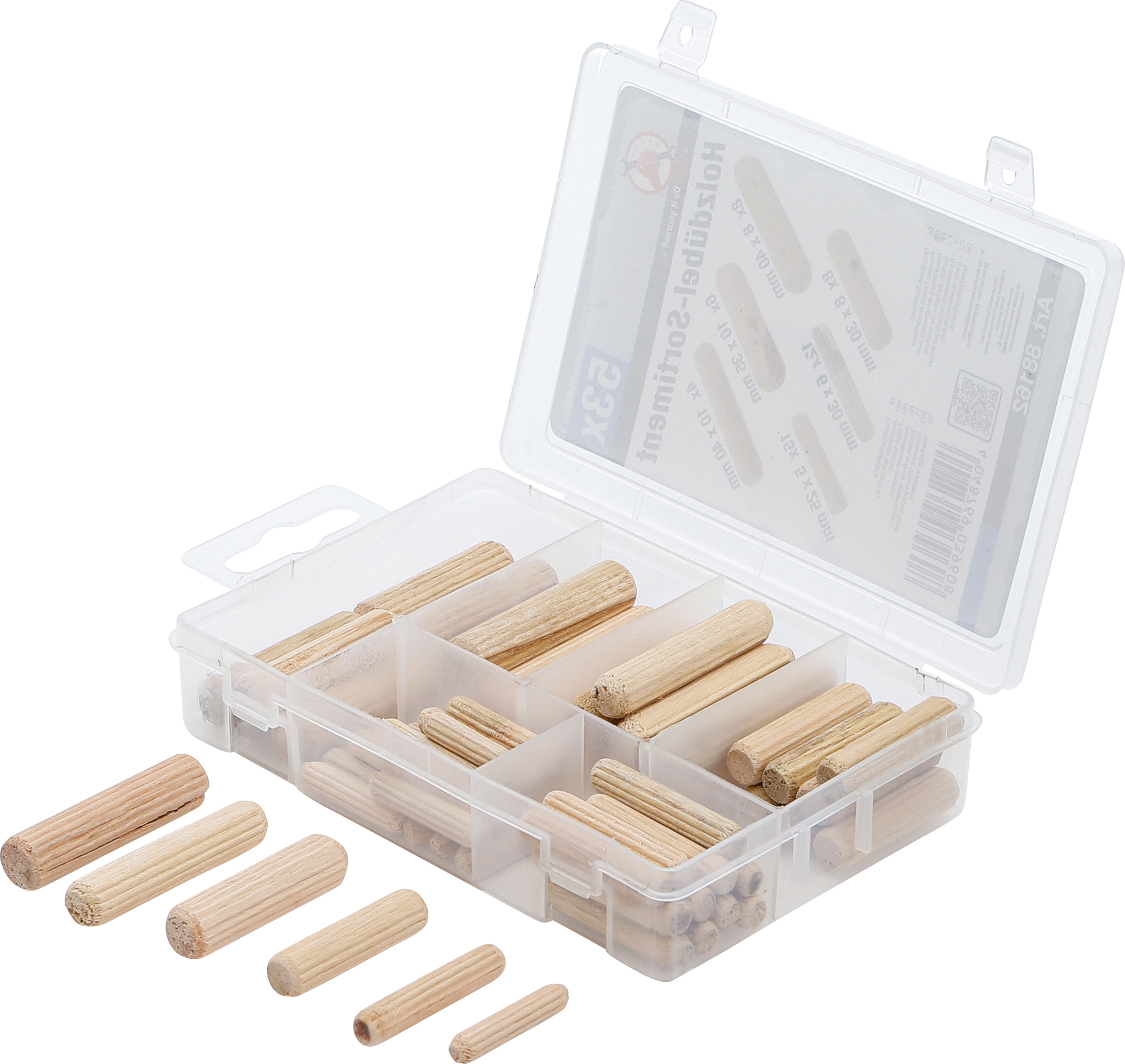 BGS Holzdübel-Sortiment | Ø 5 - 10 mm | 53-tlg.