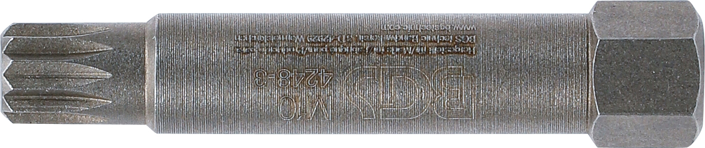 BGS Spezial-Bit zur Demontage der Riemenräder an Lichtmaschinen | Innenvielzahn (für XZN) M10 x 64 mm