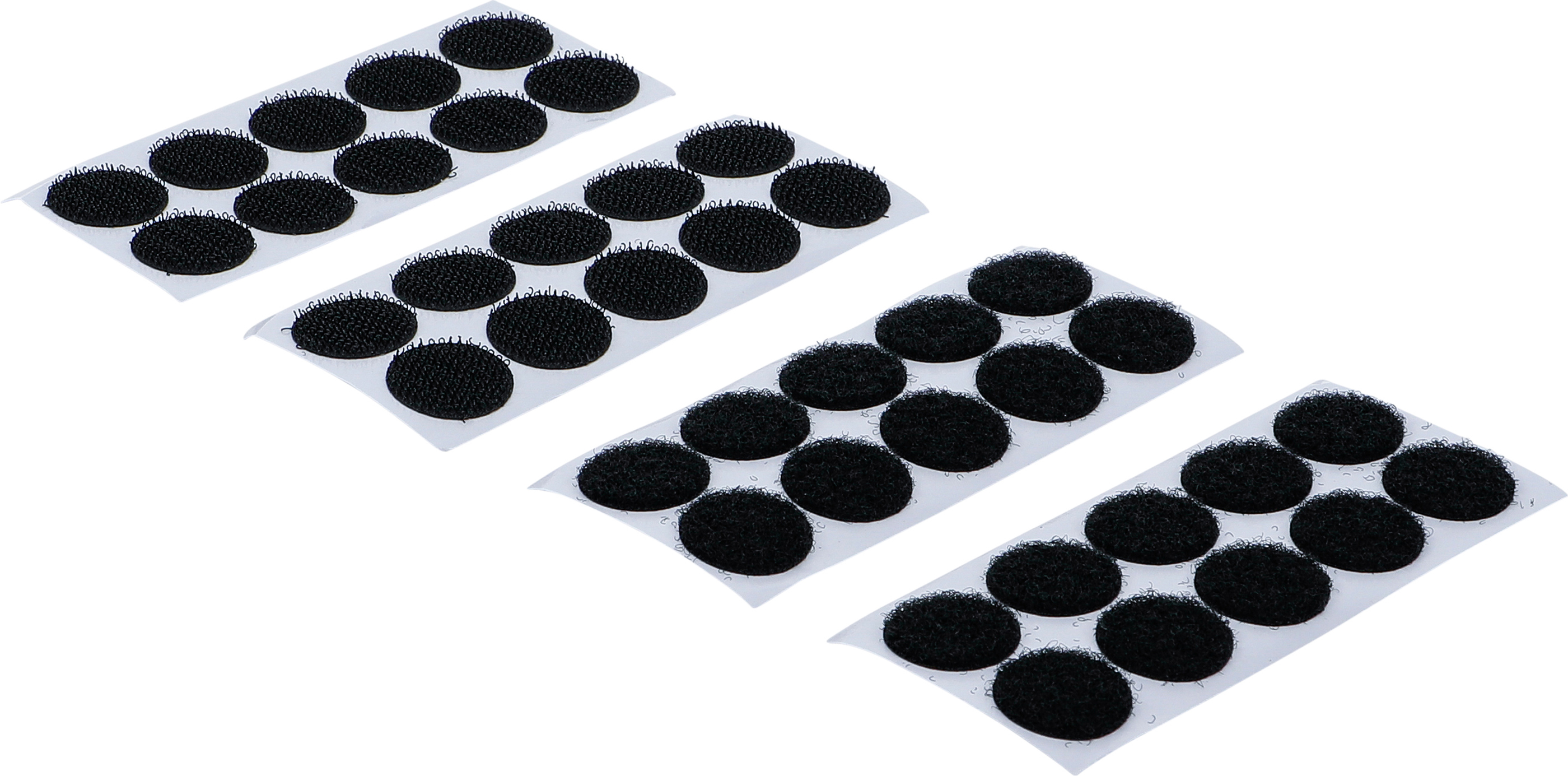 BGS Klettpunkte | selbstklebend | schwarz | 40-tlg.