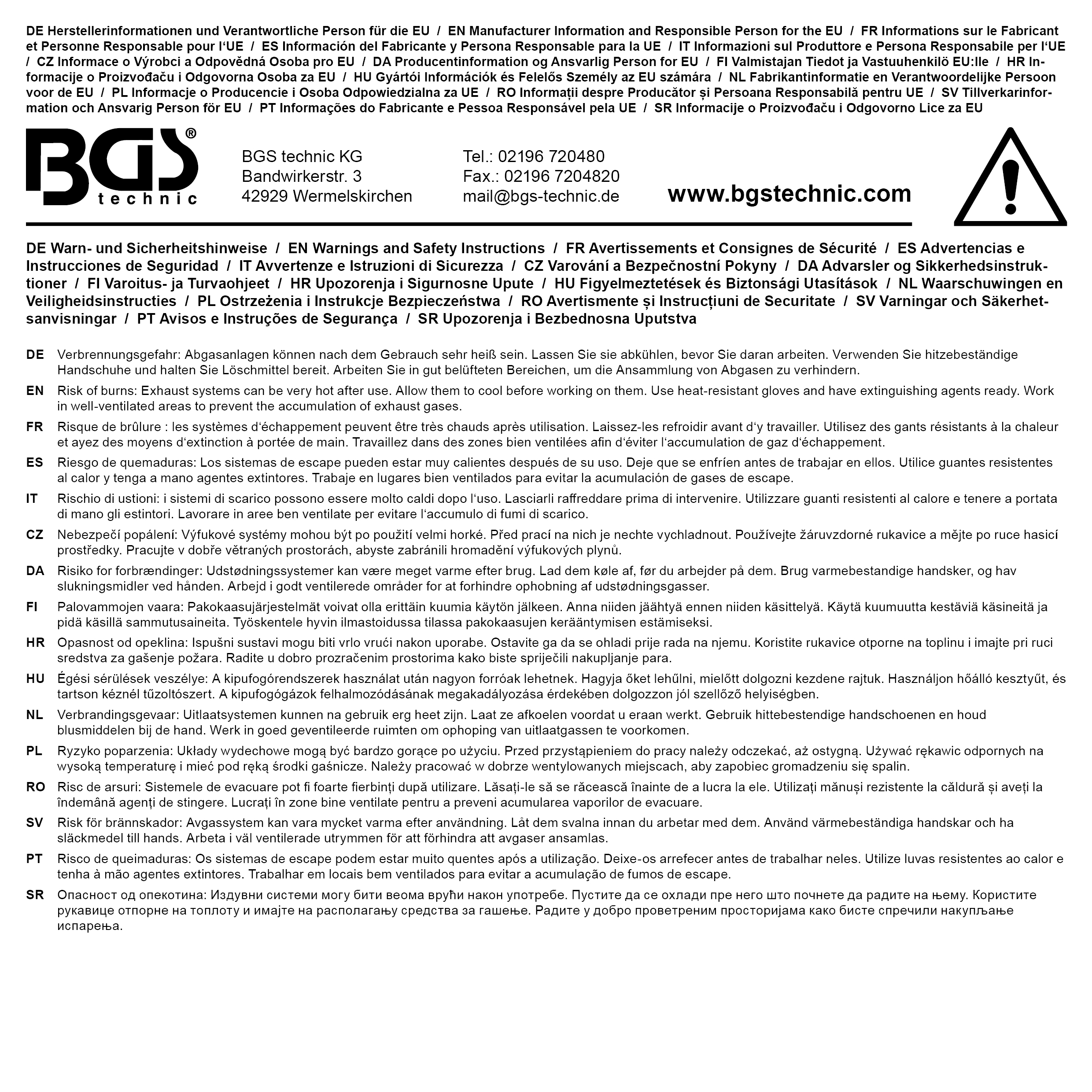 BGS Aufweiter für Auspuffrohre | 38 - 64 mm