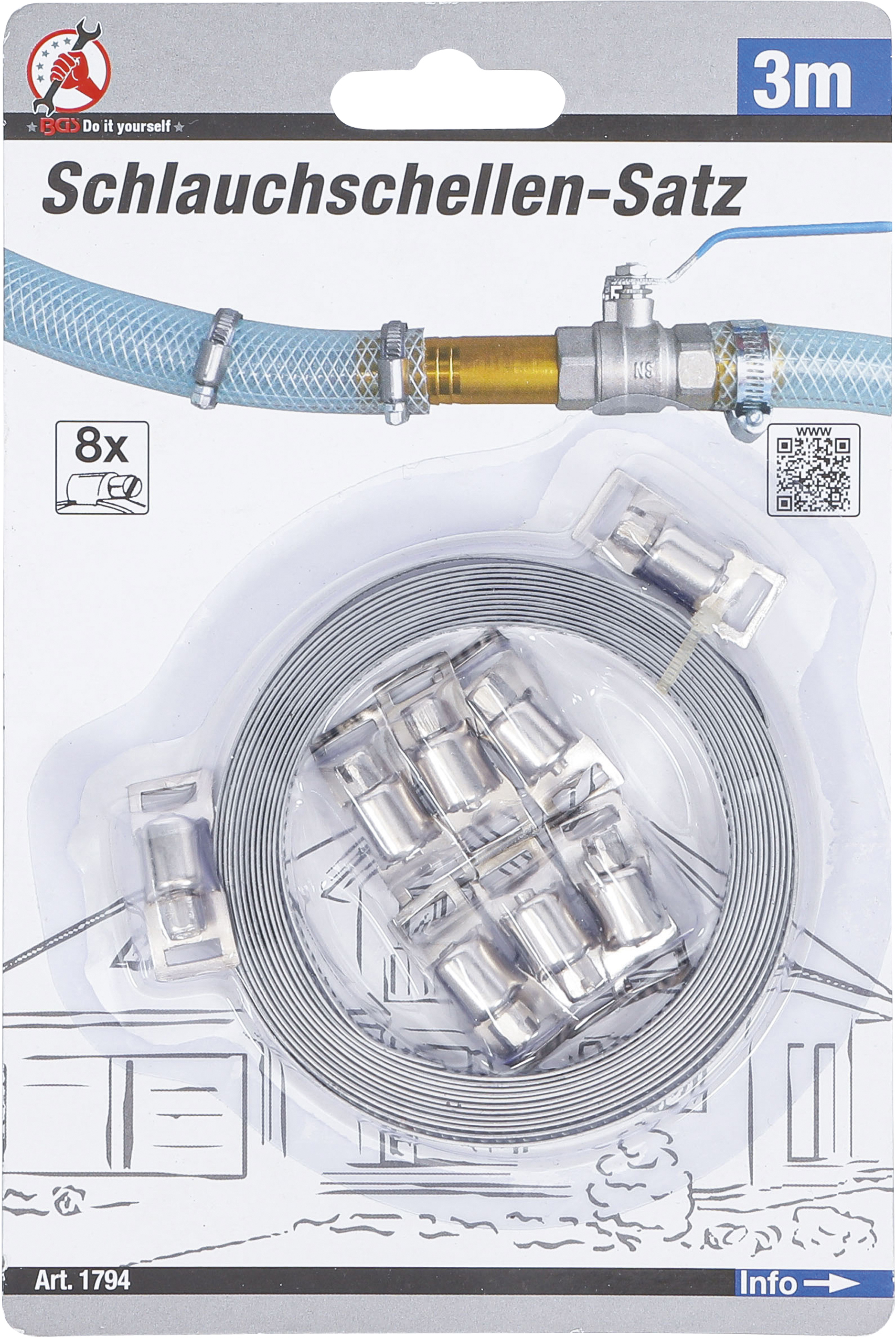 BGS Schlauchschellen-Satz | "Endlos" | 3 m