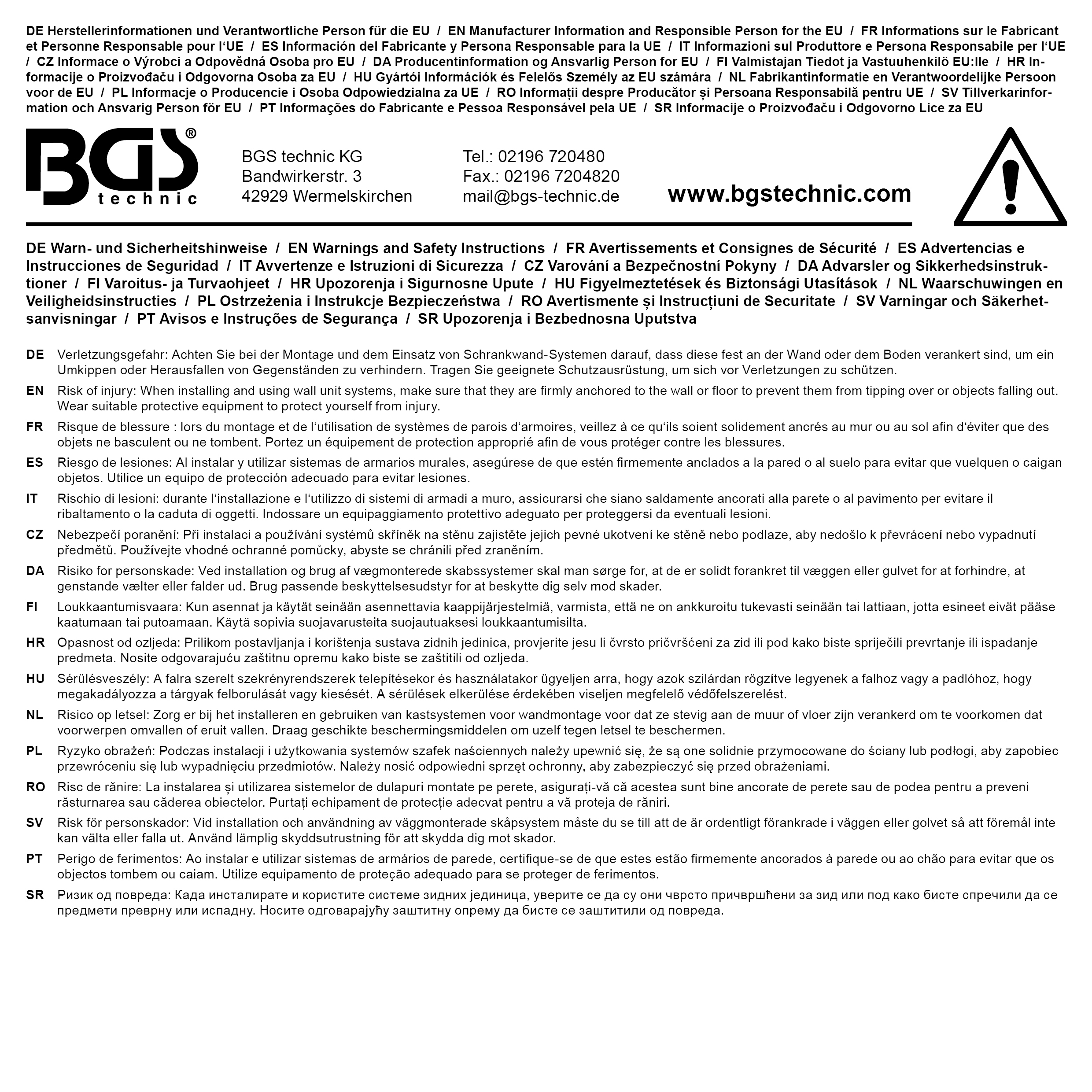 BGS Schrankwand-System | Werkstatt | Holz | 8 Module