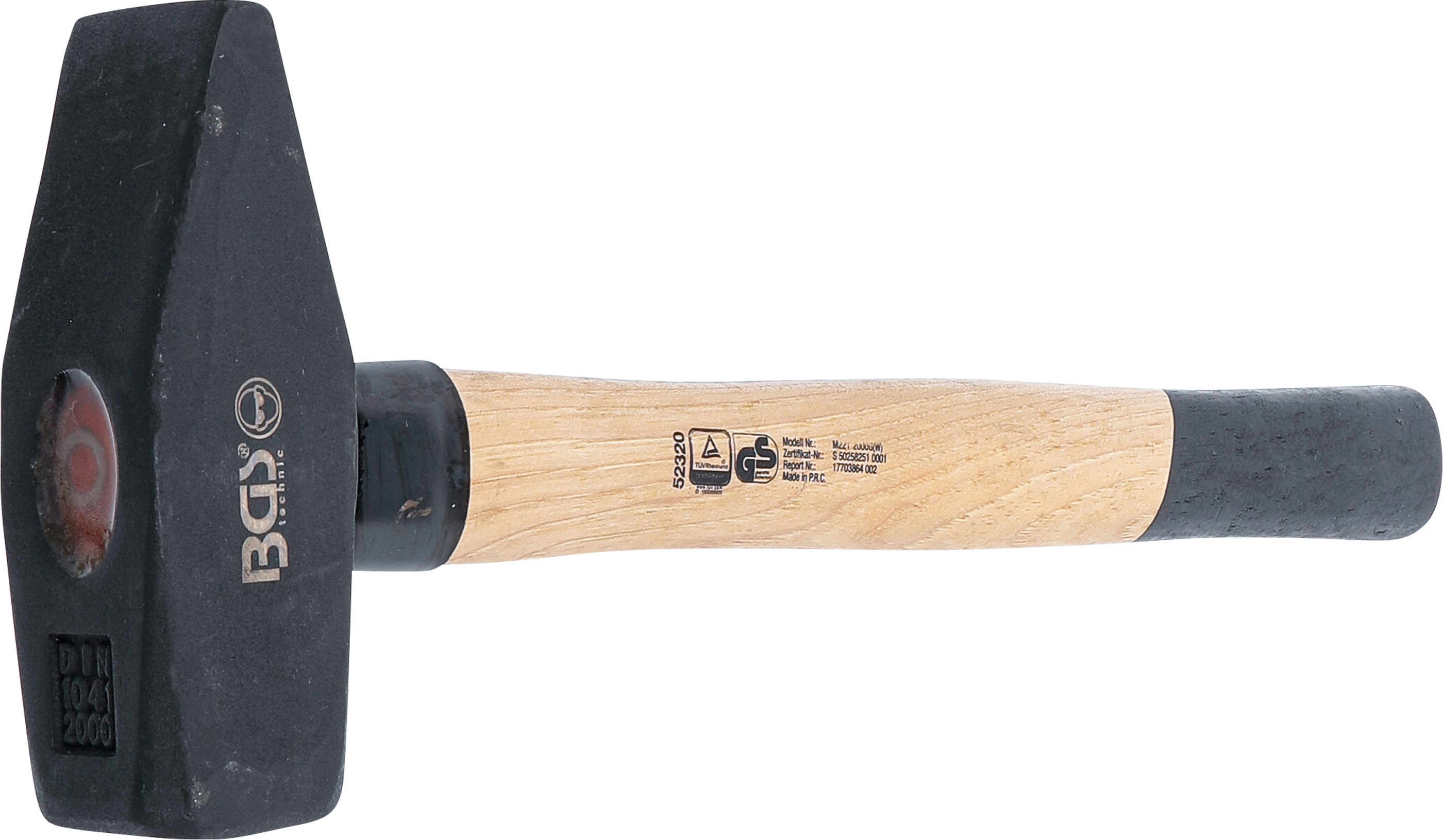 BGS Schlosserhammer | Hickory-Stiel | DIN 1041 | 2000 g