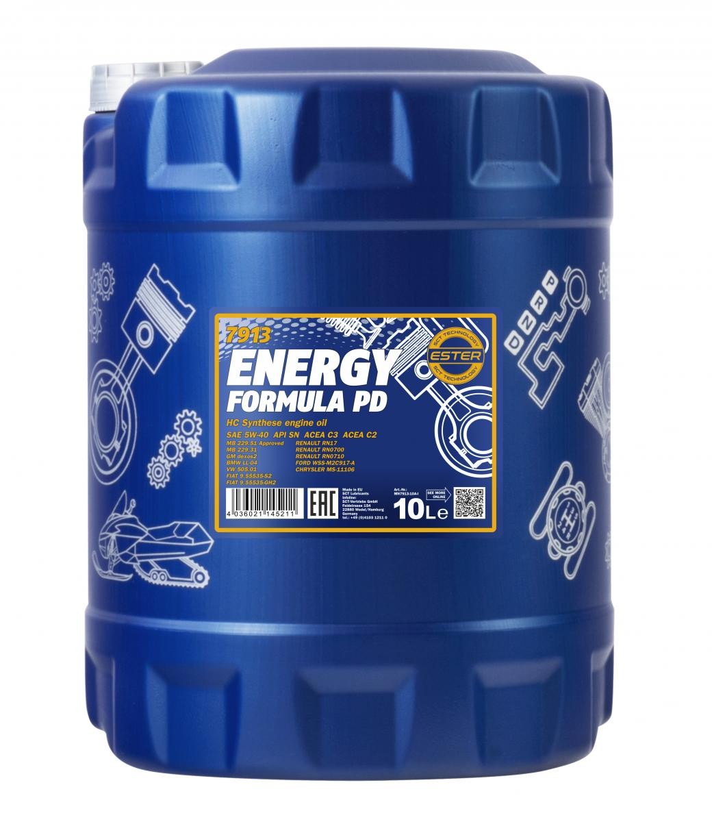 5W-40 Mannol 7913 Energy Formula PD Motoröl 10 Liter