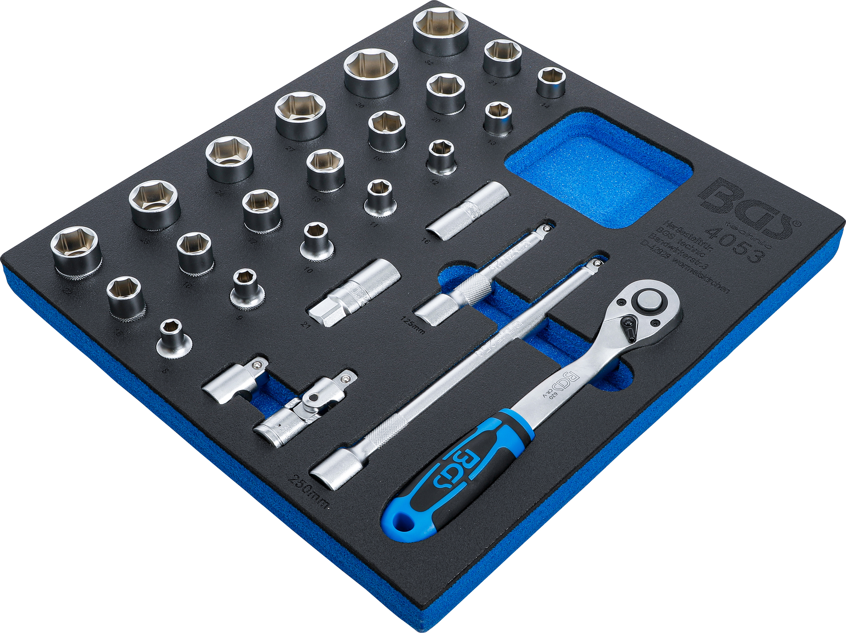 BGS Werkstattwageneinlage 2/3: Steckschlüssel-Satz 12,5 mm (1/2") | 27-tlg.