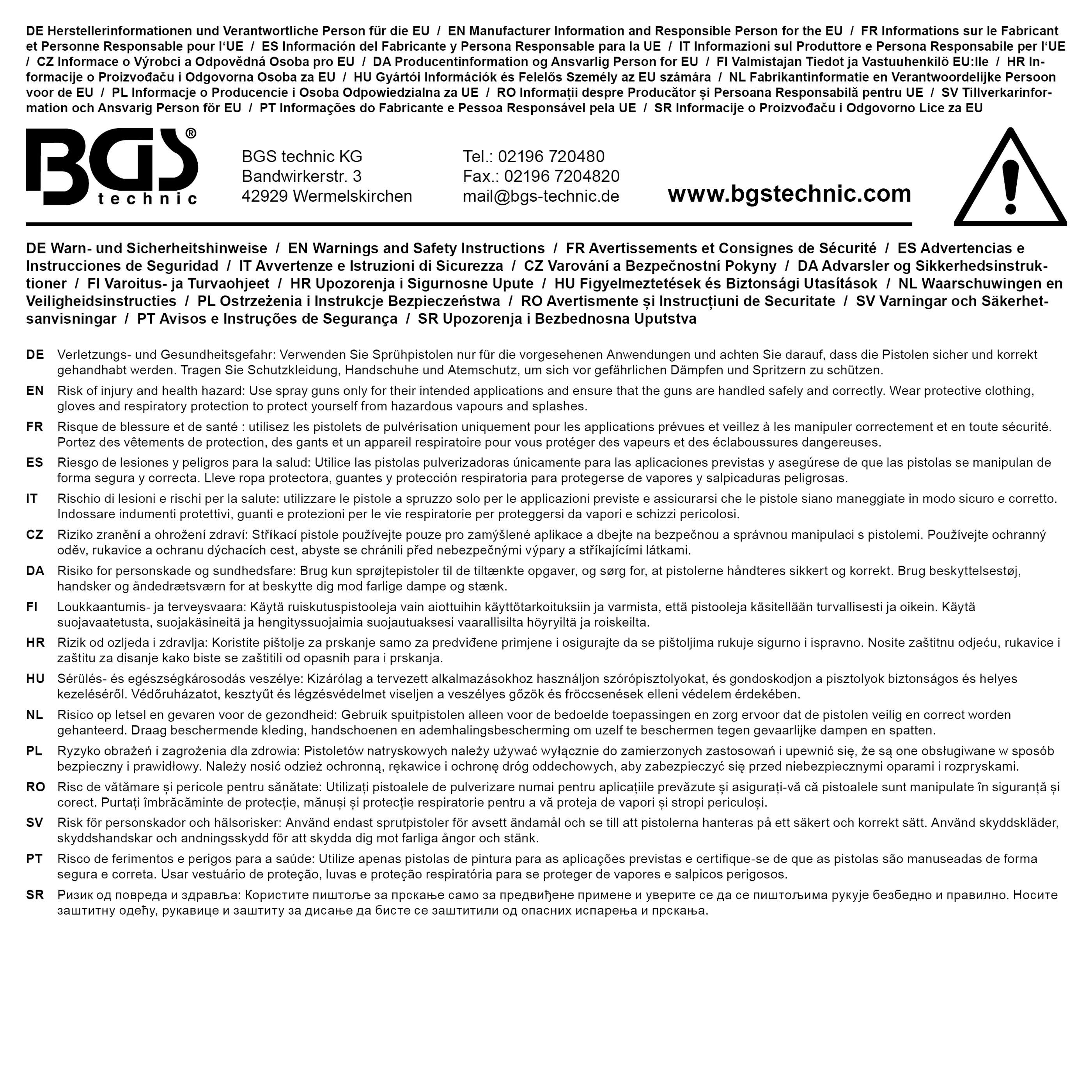 BGS Mini-Druckluft-Farbsprühpistole | 120 cm³