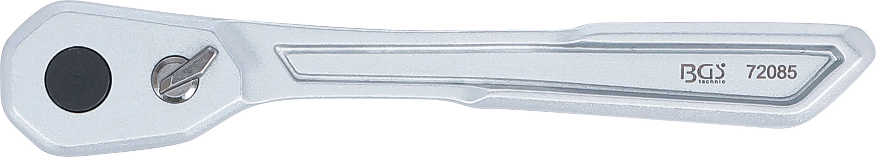 BGS Umschaltknarre | extra flach | feinverzahnt | Abtrieb Außenvierkant 6,3 mm (1/4")