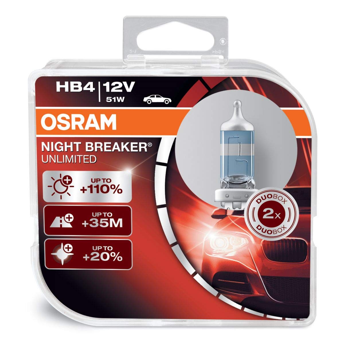 Osram HB4 Night Breaker Next Generation P22d 12V 51W Autolampe 2er Set