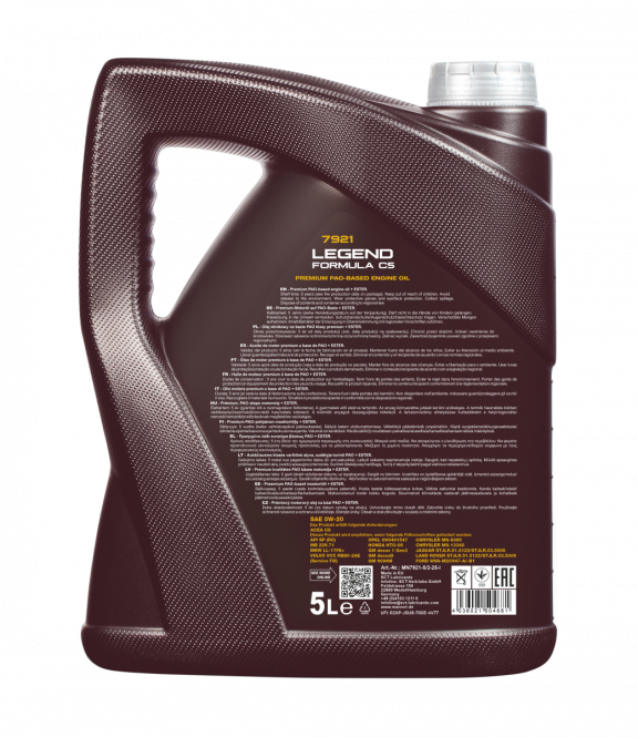 0W-20 Mannol 7921 Legend Formula C5 Motoröl 5 Liter