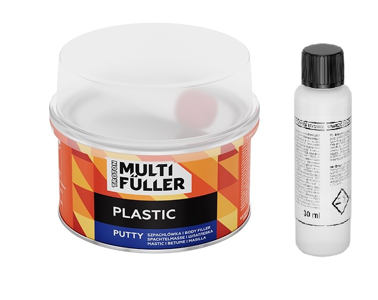 Troton Multi Füller Kunststoff Universal Spachtel mit Härter Schwarz 400gr Troton Multi Füller Kunststoff Universal Spachtel mit Härter Schwarz 400gr