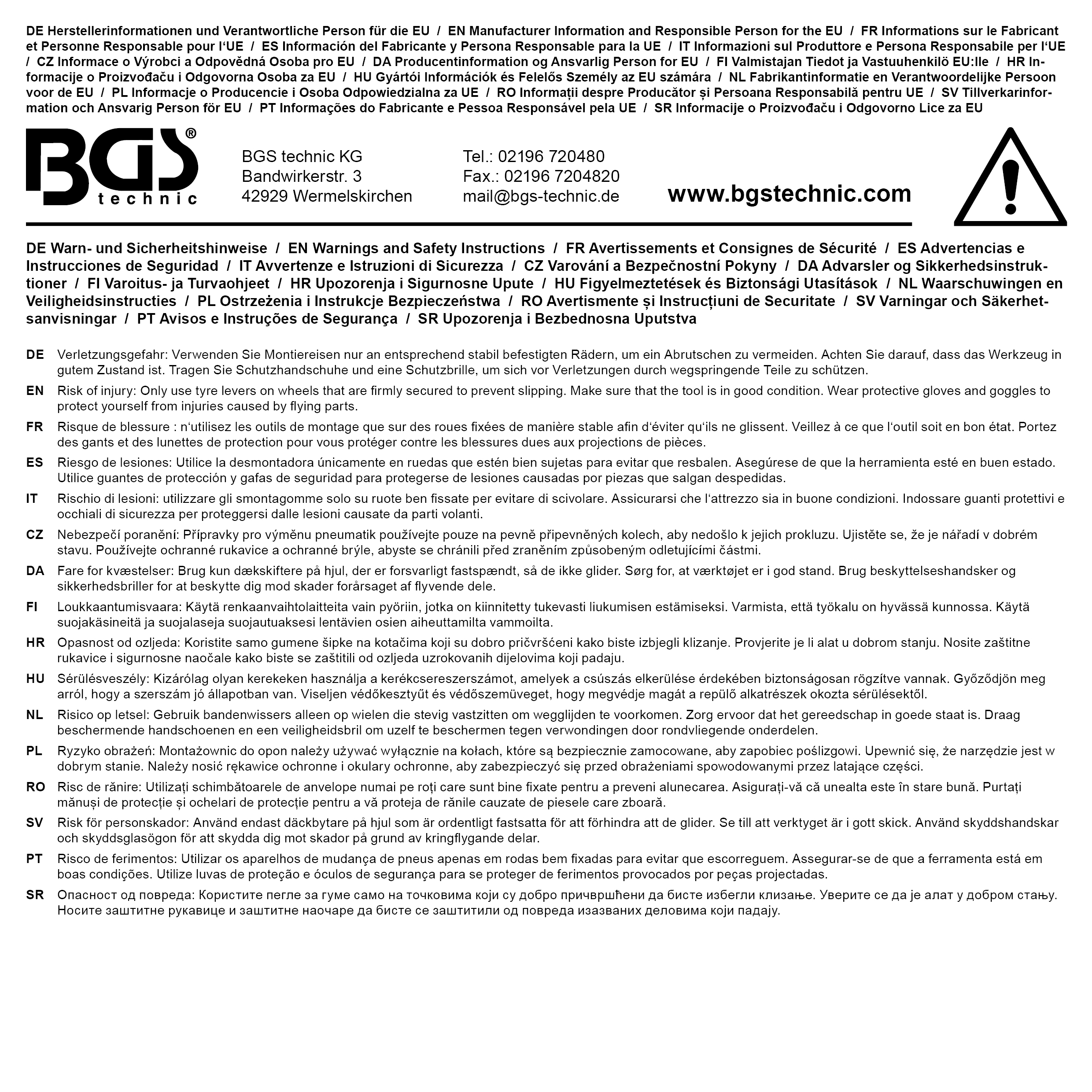 BGS Reifen-Montiereisen | 400 mm