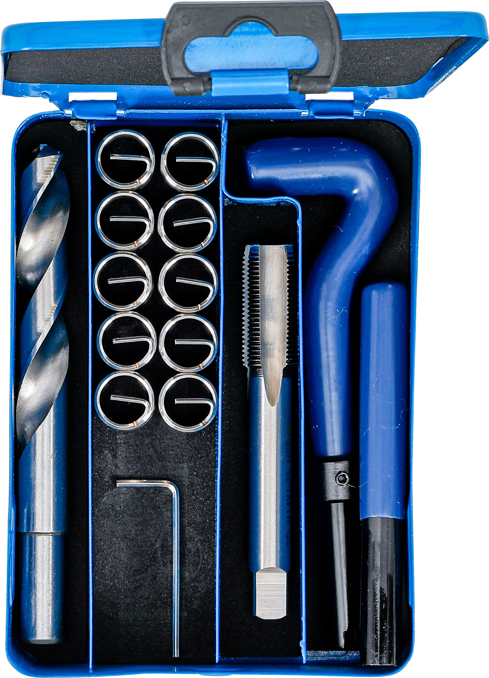 BGS Gewinde-Reparatursatz | M14 x 1,25 | 14-tlg. BGS Gewinde-Reparatursatz | M14 x 1,25 | 14-tlg.