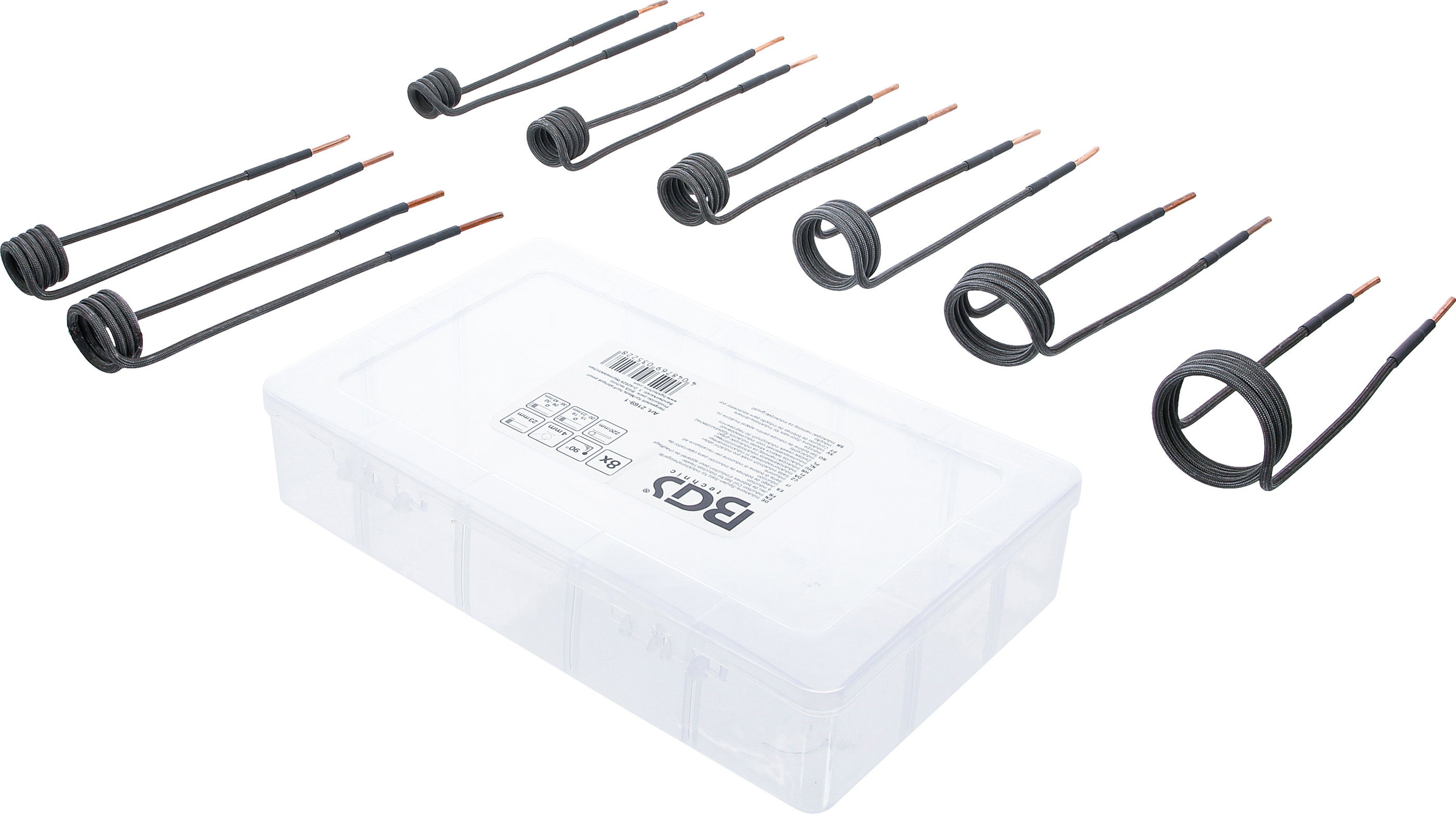 BGS Induktions-Spulen-Satz für Induktionsheizgerät | 90° abgewinkelt | für Art. 2169, 3390, 3391 | 8-tlg.