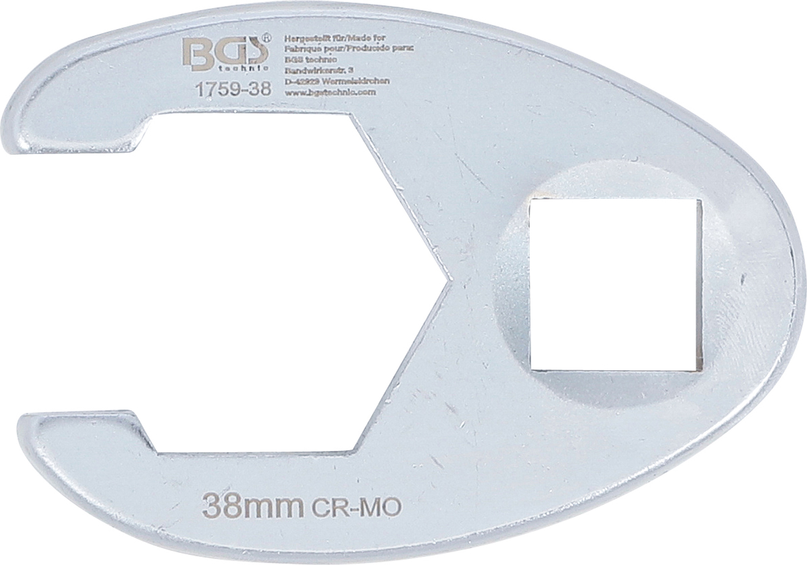 BGS Hahnenfußschlüssel | Antrieb Innenvierkant 20 mm (3/4") | SW 38 mm