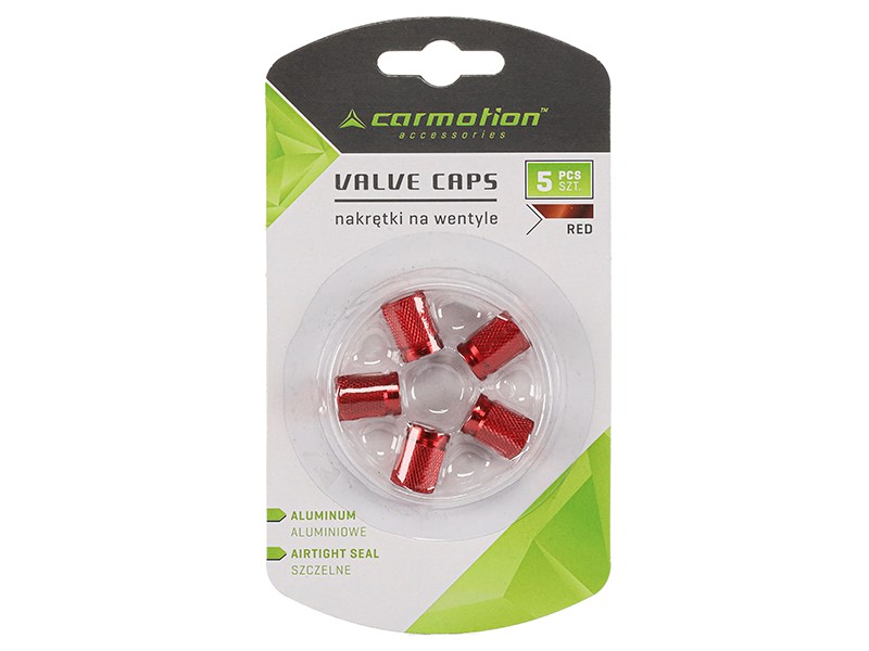 Carmotion Ventilkappen Aluminium ROT 5er Pack