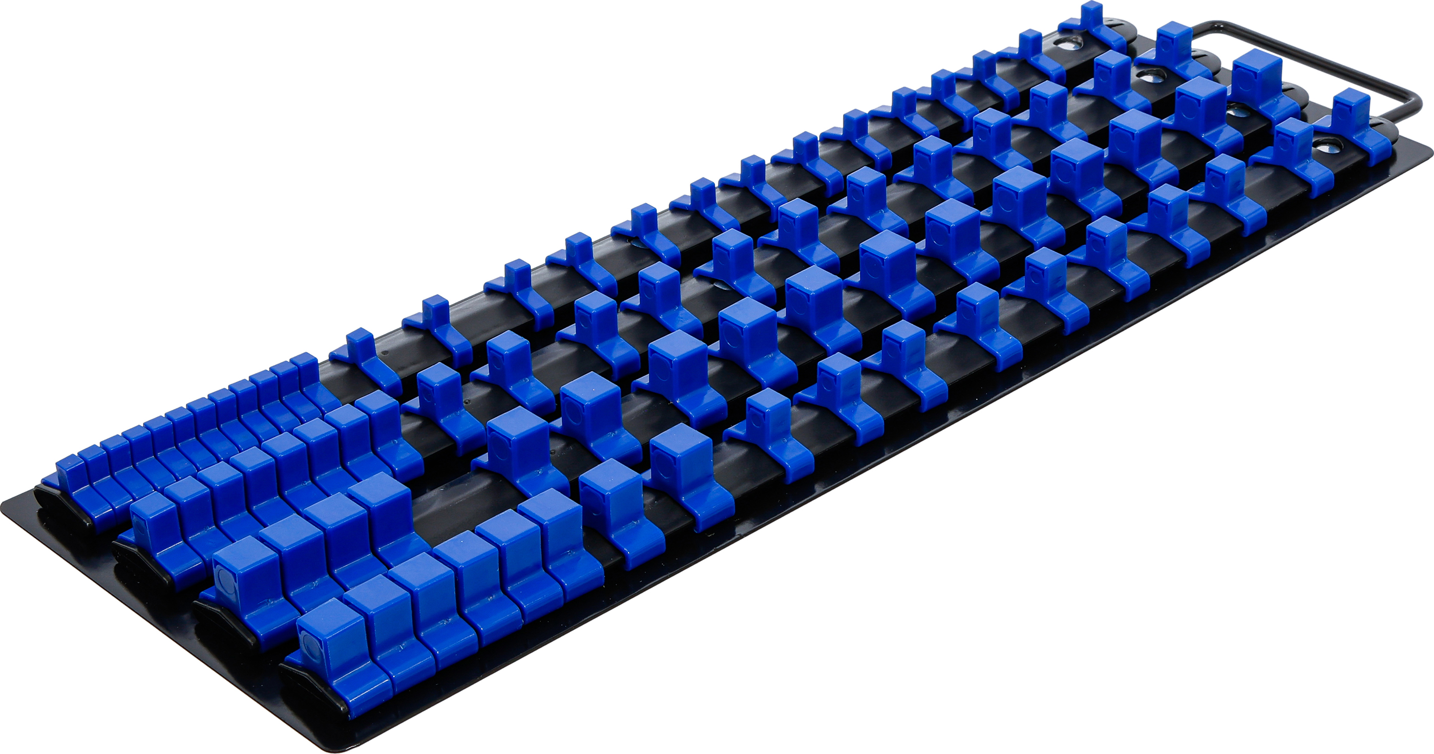 BGS Aufsteckschienen-Set für Steckschlüssel-Einsätze | mit 80 Clips | für Einsätze 6,3 mm (1/4"), 10 mm (3/8"), 12,5 mm (1/2")