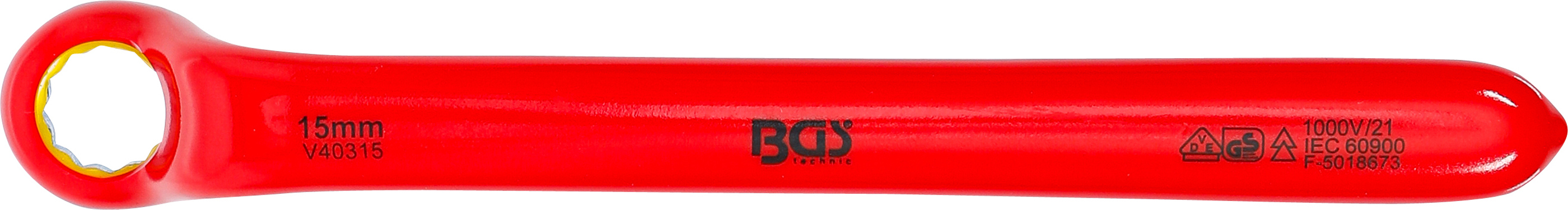 BGS VDE-Einringschlüssel | tief gekröpft | SW 15 mm BGS VDE-Einringschlüssel | tief gekröpft | SW 15 mm