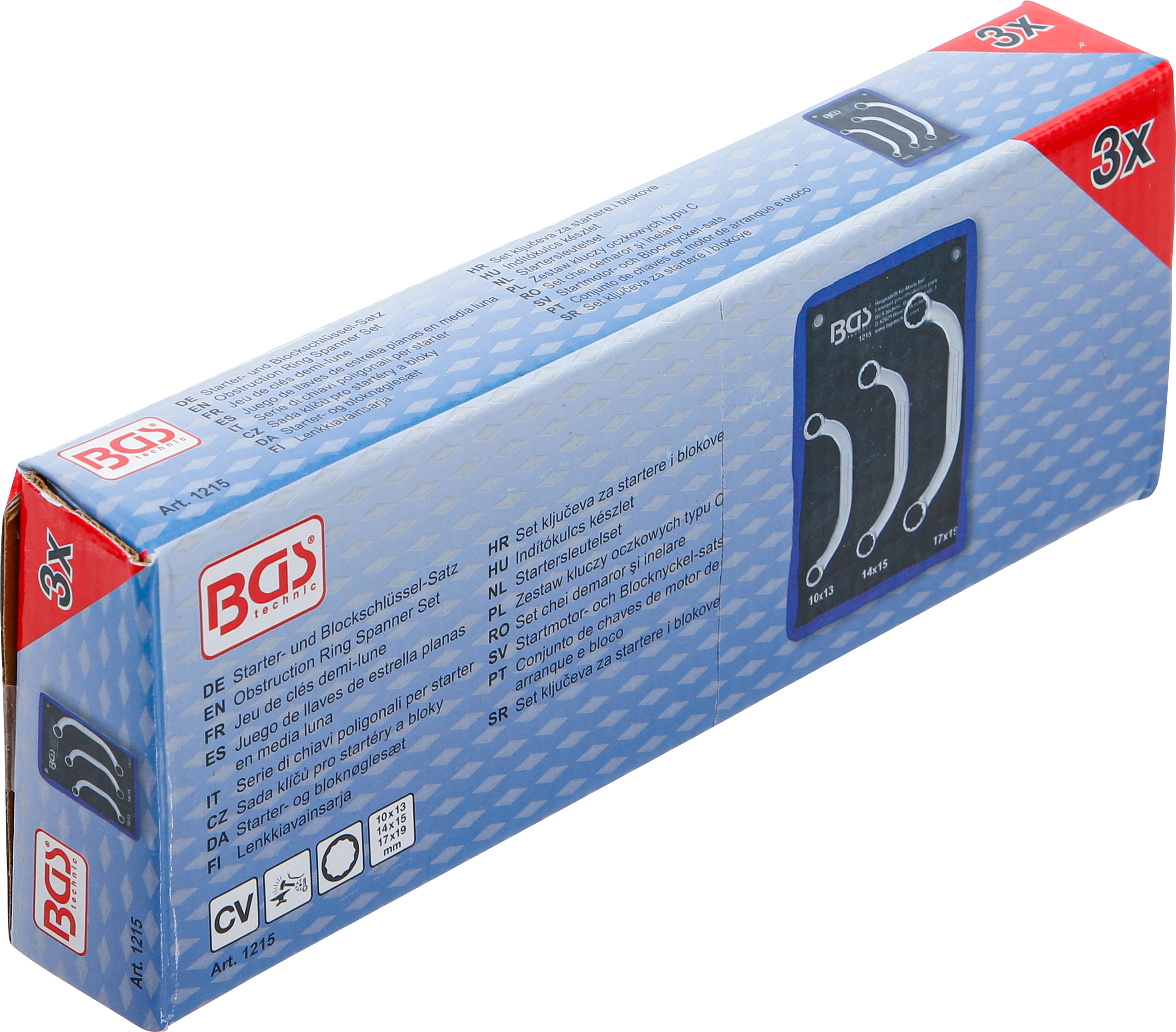 BGS Starter- und Blockschlüssel-Satz | SW 10 x 13 - 17 x 19 mm | 3-tlg.