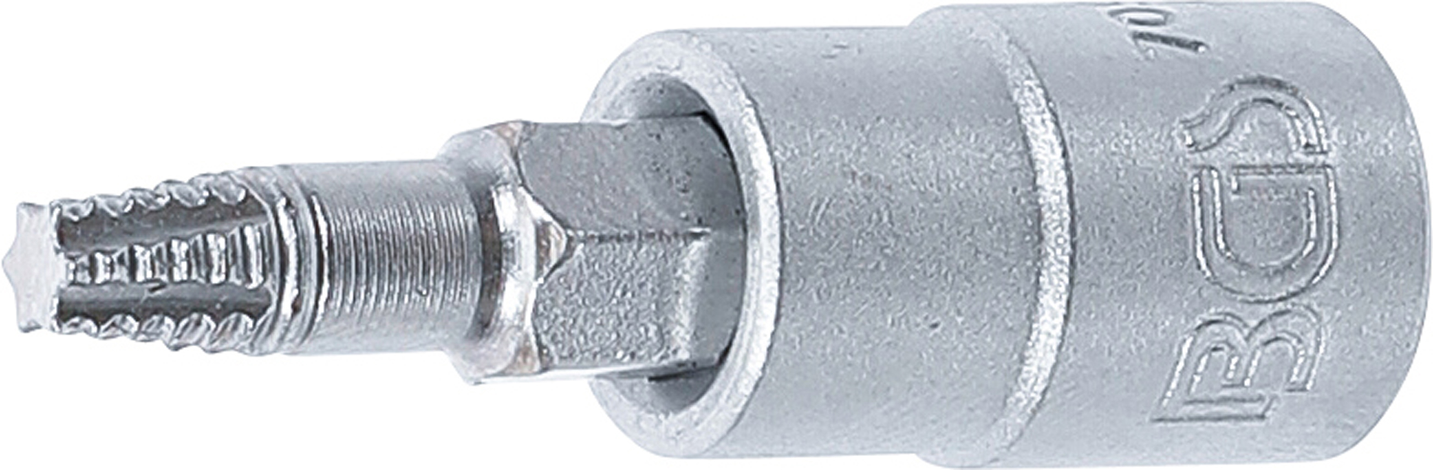 BGS Schraubenausdreher-Bit-Einsatz | Antrieb Innenvierkant 6,3 mm (1/4") | für defektes T-Profil (für Torx) T20