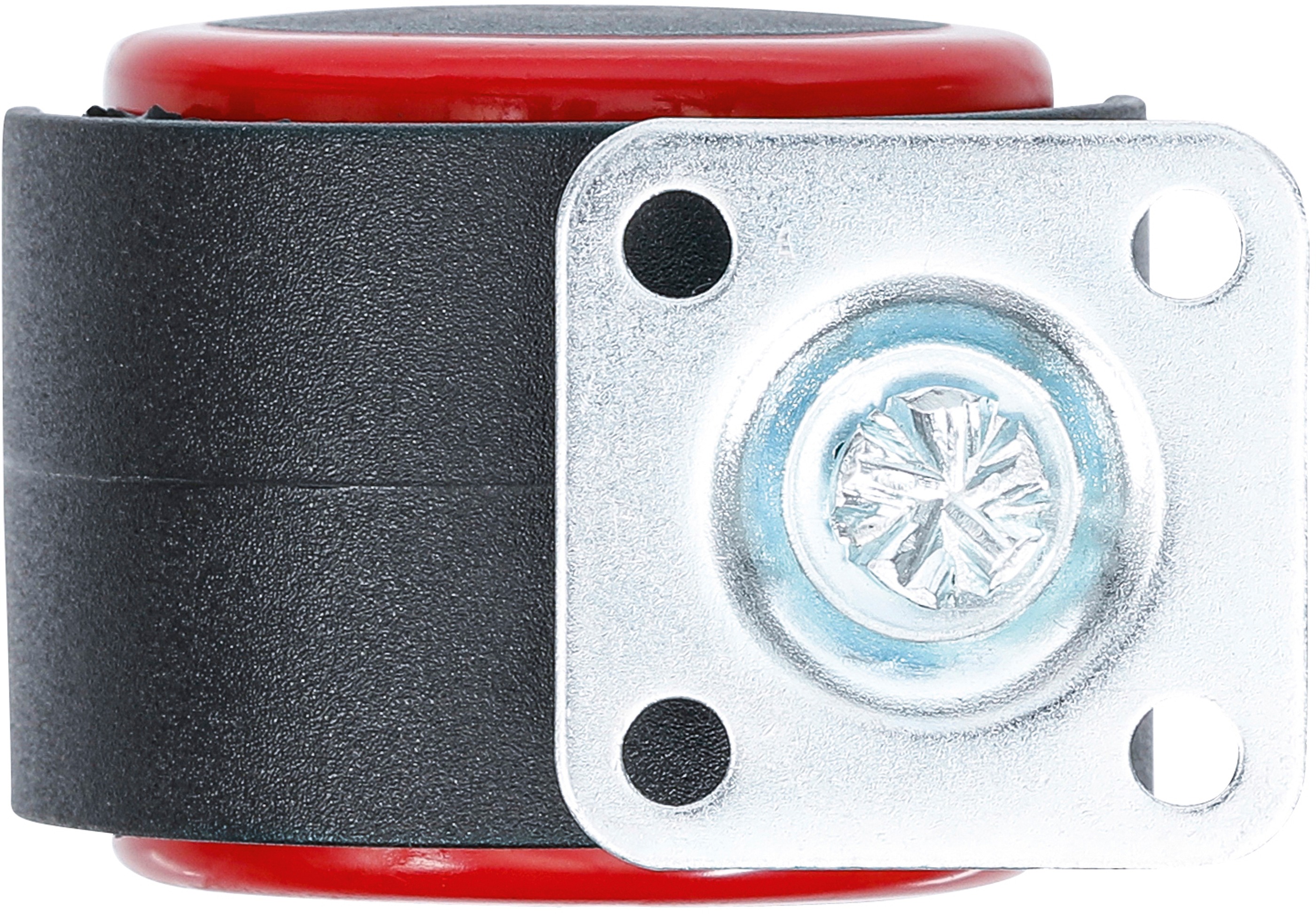 BGS Lenk-Doppelrolle | rot/schwarz | 50 mm