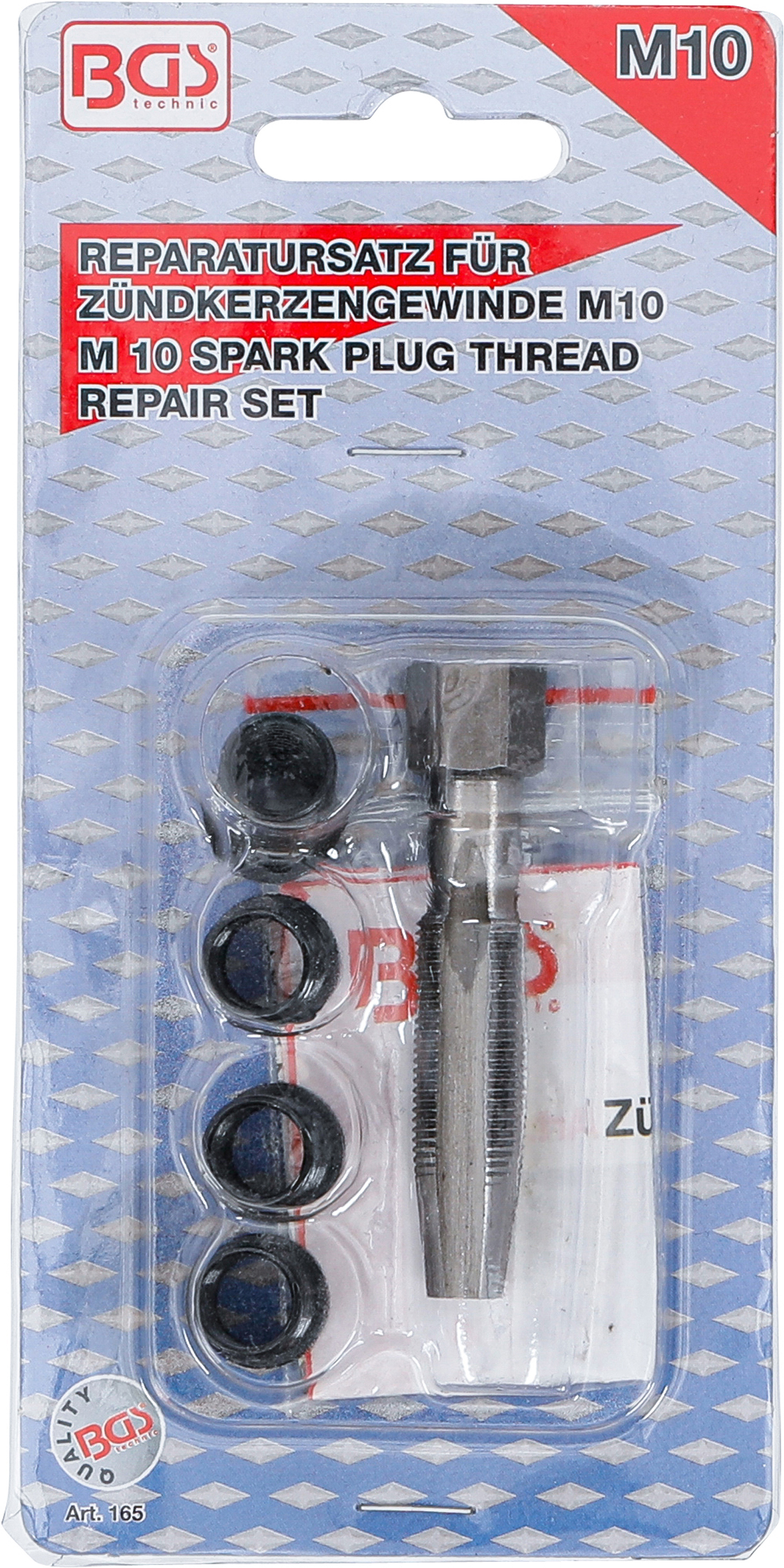 BGS Reparatursatz für Zündkerzengewinde | M10 x 1,0 | 5-tlg.