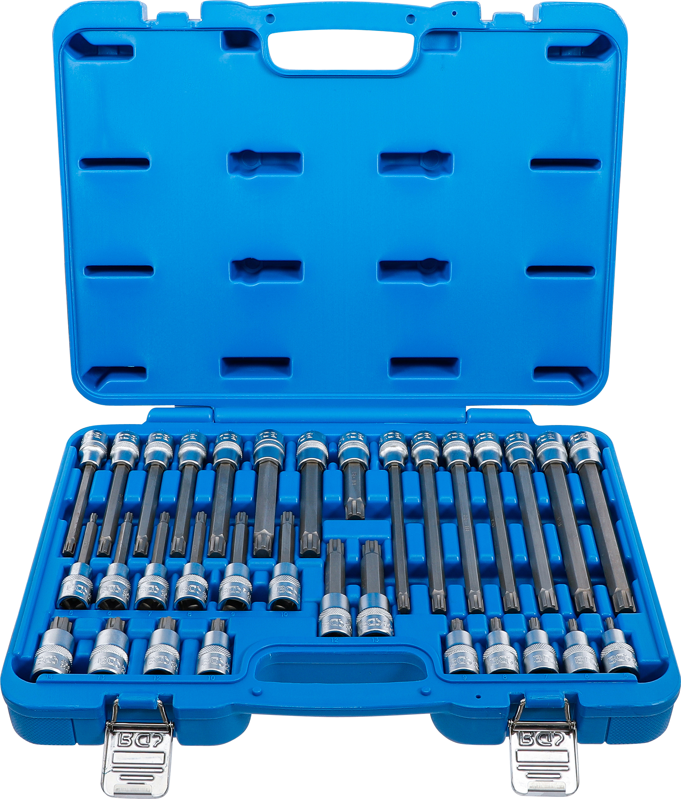 BGS Bit-Einsatz-Satz | Antrieb Innenvierkant 12,5 mm (1/2") | Keil-Profil (für RIBE) | 32-tlg.