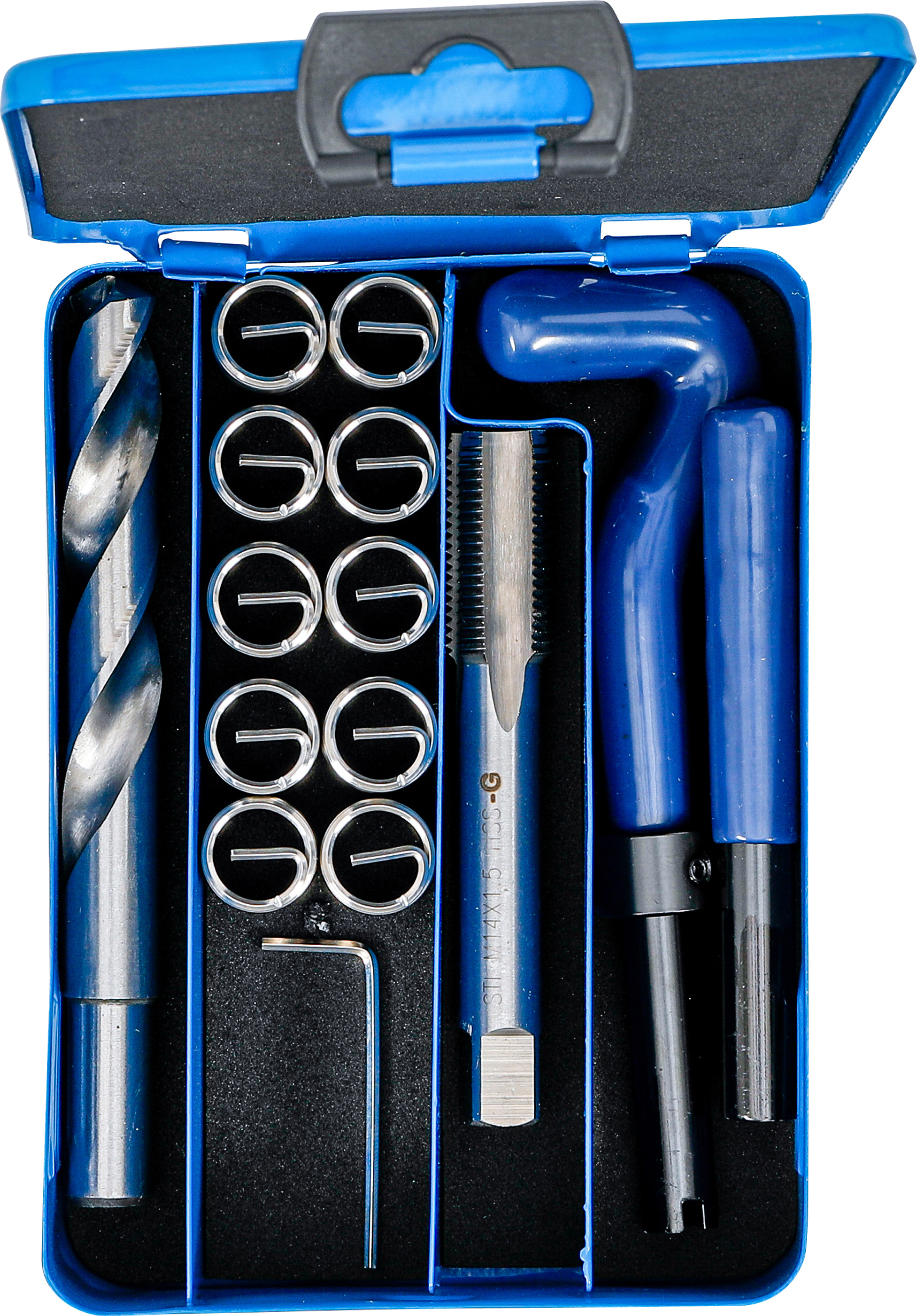 BGS Gewinde-Reparatursatz | M14 x 1.5 | 14-tlg. BGS Gewinde-Reparatursatz | M14 x 1.5 | 14-tlg.
