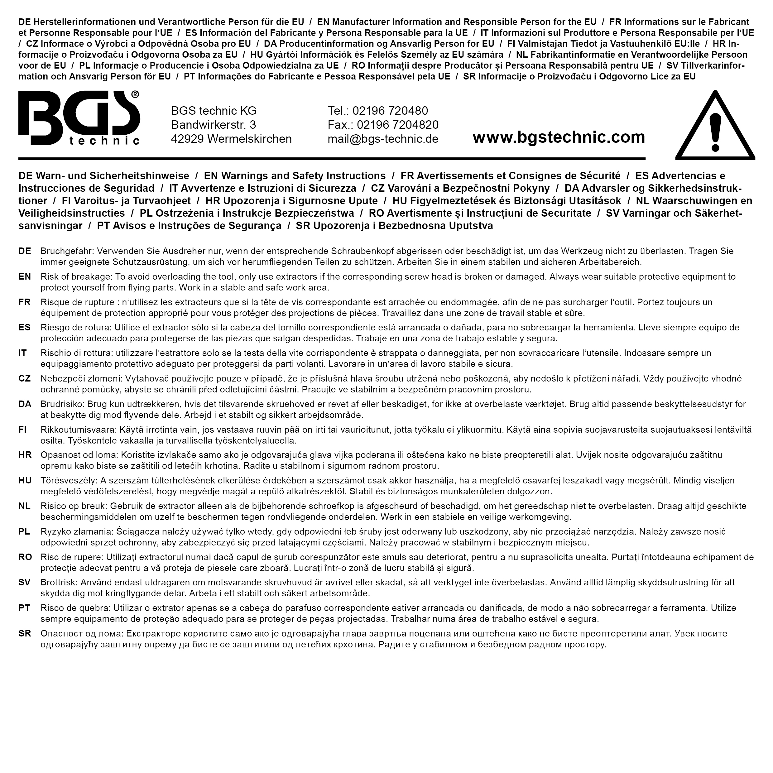 BGS Schraubenausdreher-Bit-Einsatz | Antrieb Innenvierkant 10 mm (3/8") | für defektes T-Profil (für Torx) T30