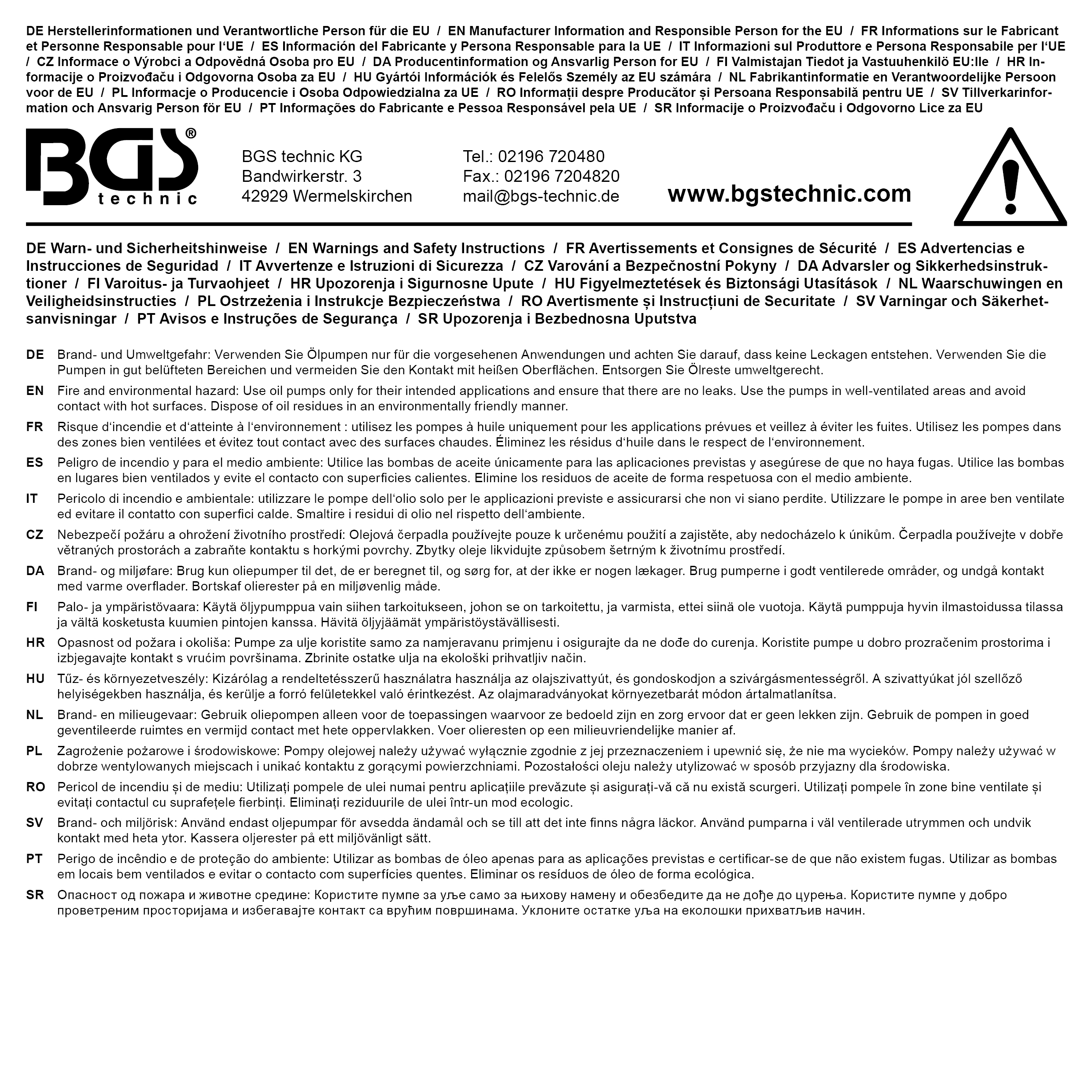 BGS Rotations-Fasspumpe