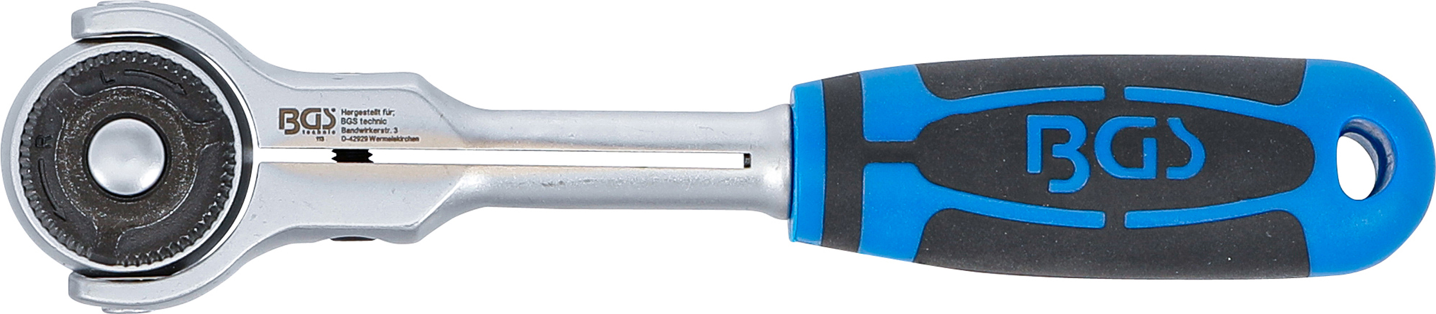 BGS Umschaltknarre mit Kugelkopf | Abtrieb Außenvierkant 10 mm (3/8")