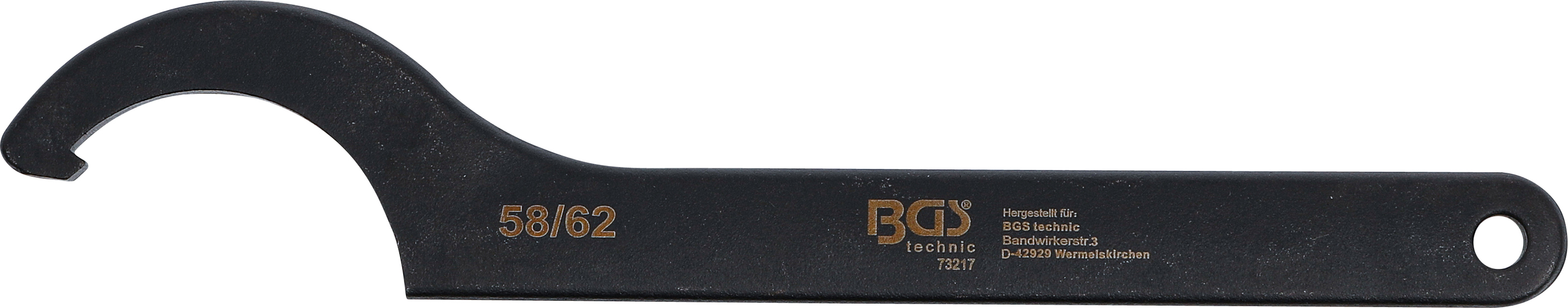 BGS Hakenschlüssel mit Nase | 58 - 62 mm