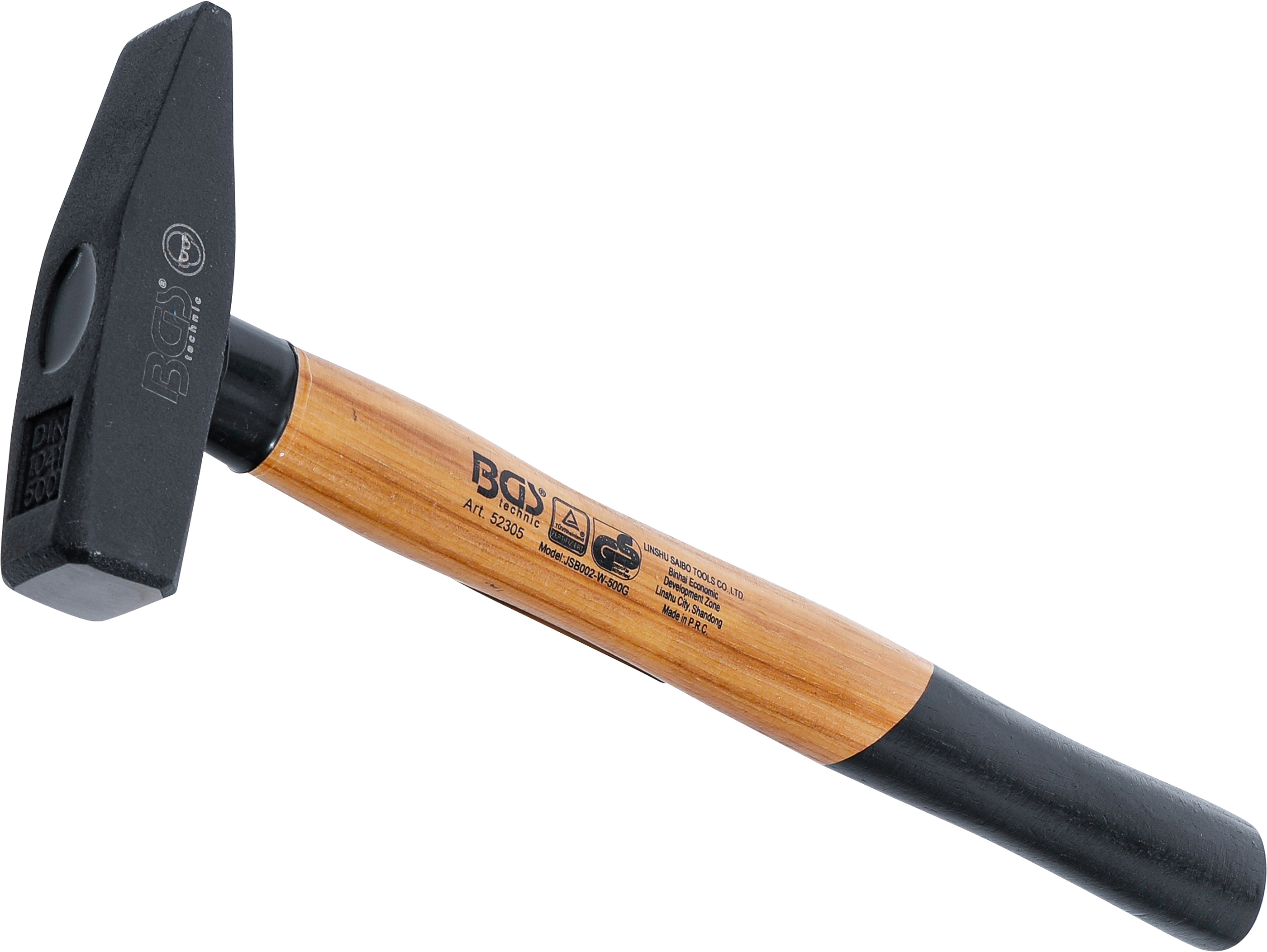 BGS Schlosserhammer | Hickory-Stiel | DIN 1041 | 500 g