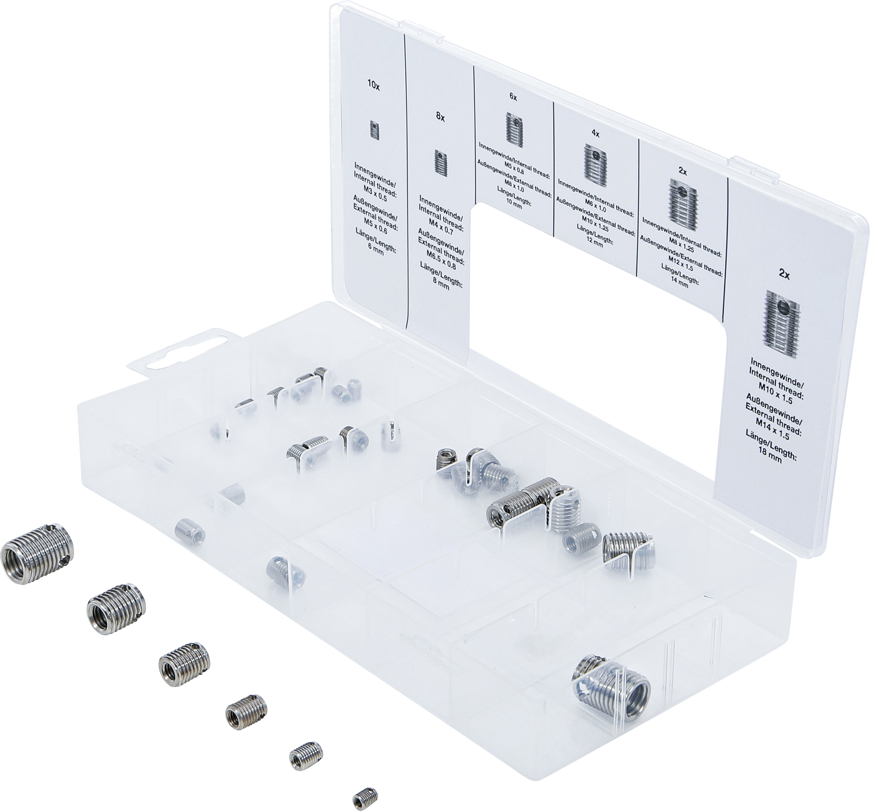BGS Gewindeeinsätze-Sortiment | selbstschneidend | 32-tlg.