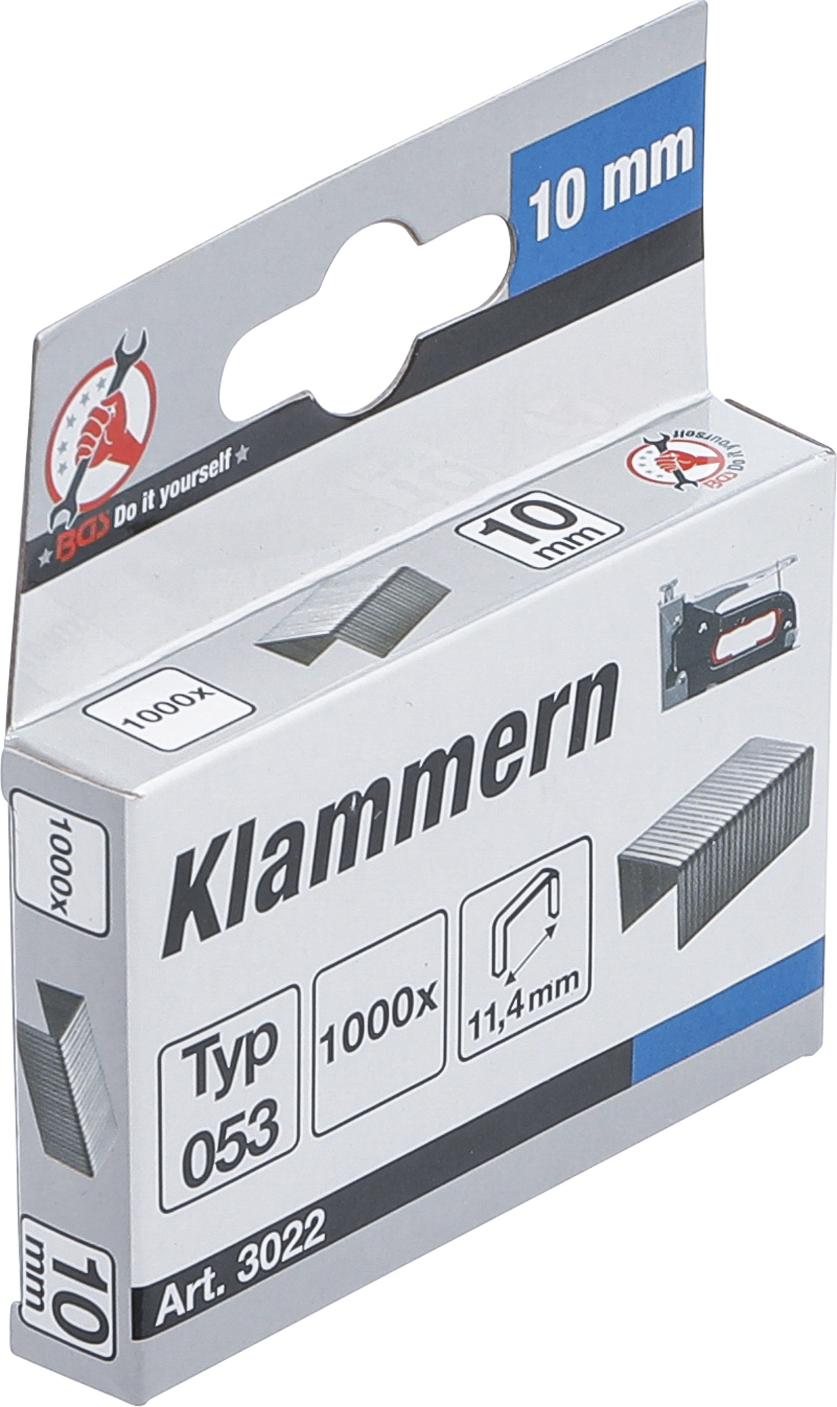 BGS Klammern | Typ 53 | 10 x 11,4 mm | 1000 Stück