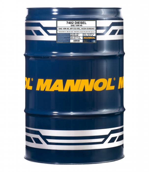 15W-40 Mannol 7402 Diesel Motoröl mineralisch 208 Liter