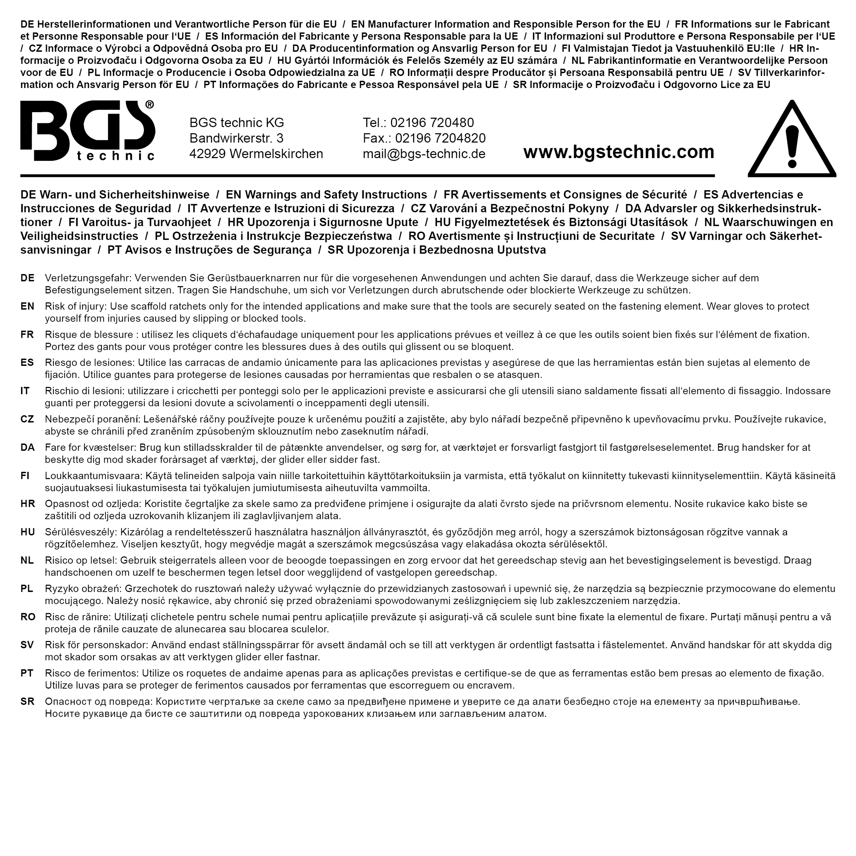 BGS Gerüstbauer-Knarre | SW 17 x 19 mm