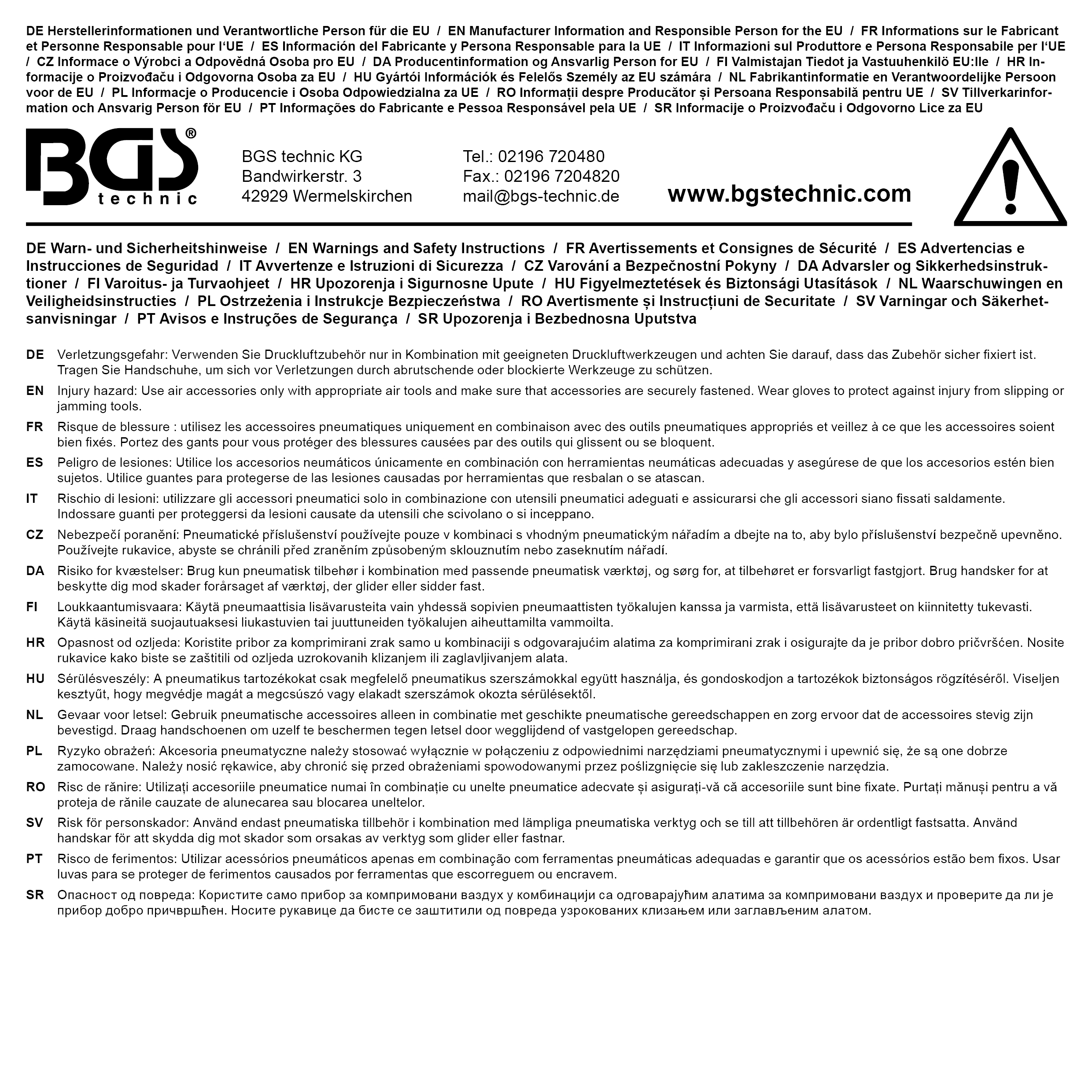 BGS Schlag-Einsätze für Drucklufthämmer | 4-tlg.