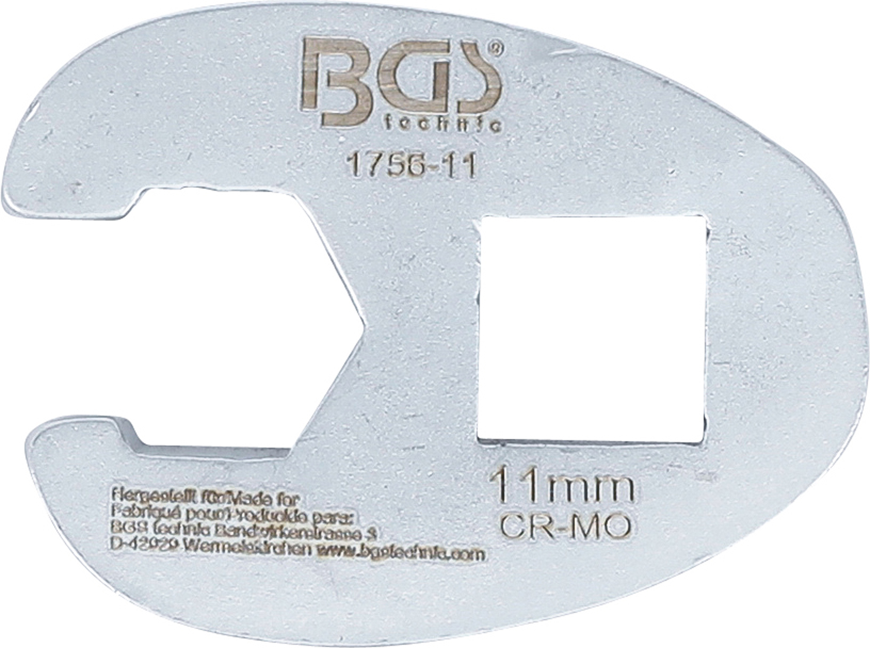 BGS Hahnenfußschlüssel | Antrieb Innenvierkant 10 mm (3/8") | SW 11 mm