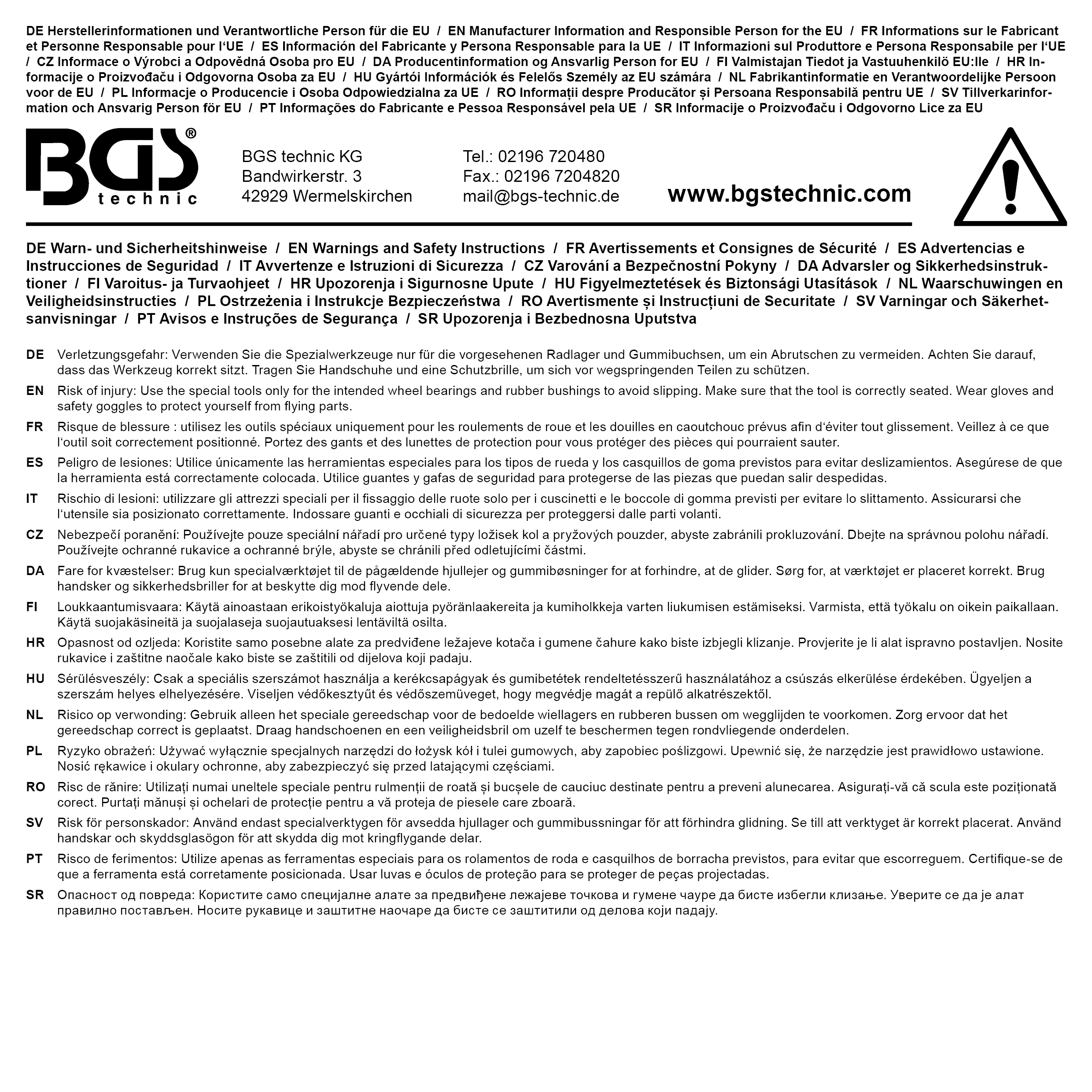 BGS Hinterachs-Längslenkerbuchsen-Werkzeug | für Ford Fiesta / Ka