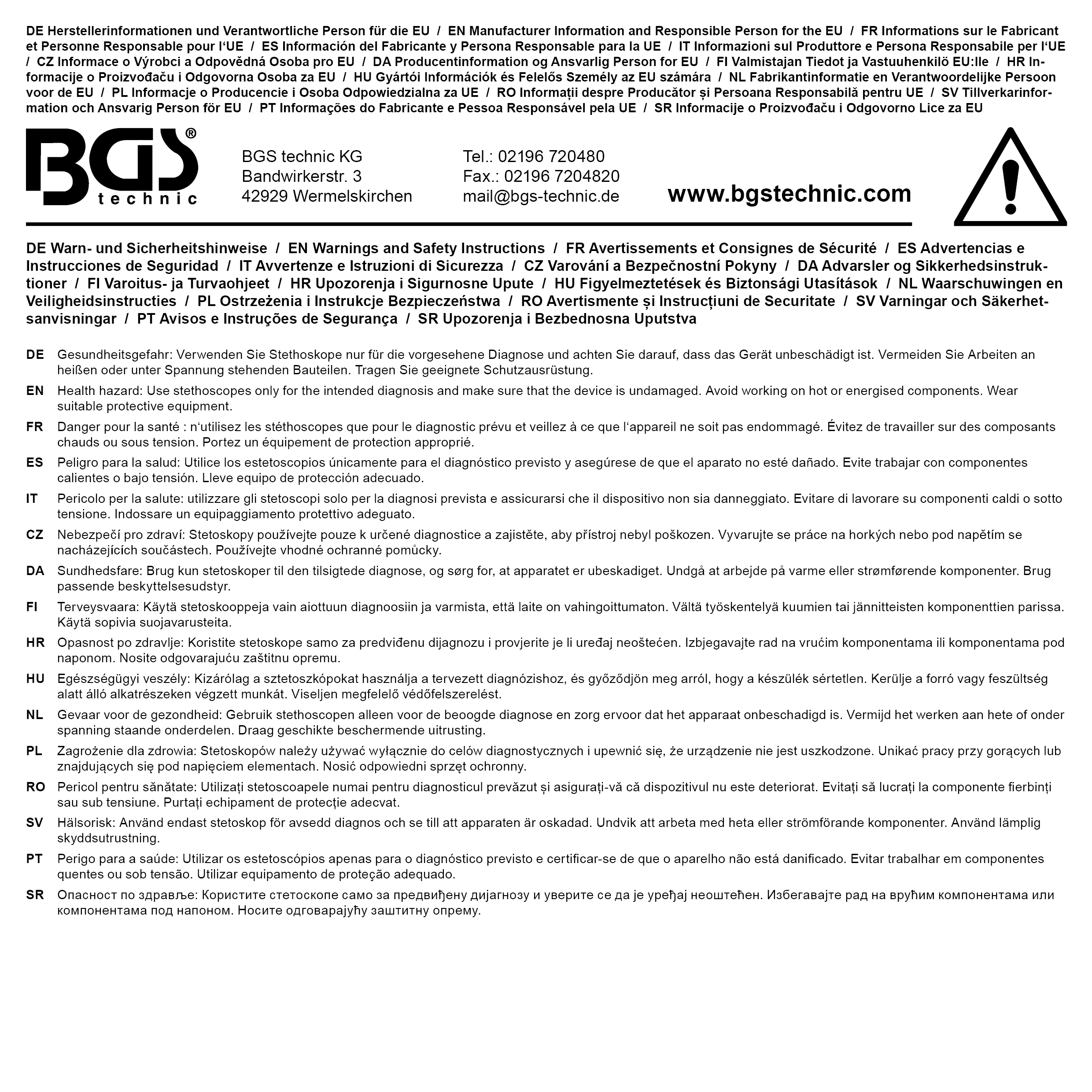 BGS Motor-Stethoskop | 320 mm