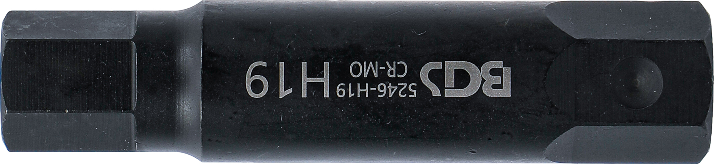 BGS Bit | Länge 100 mm | Antrieb Außensechskant 22 mm | Innensechskant 19 mm