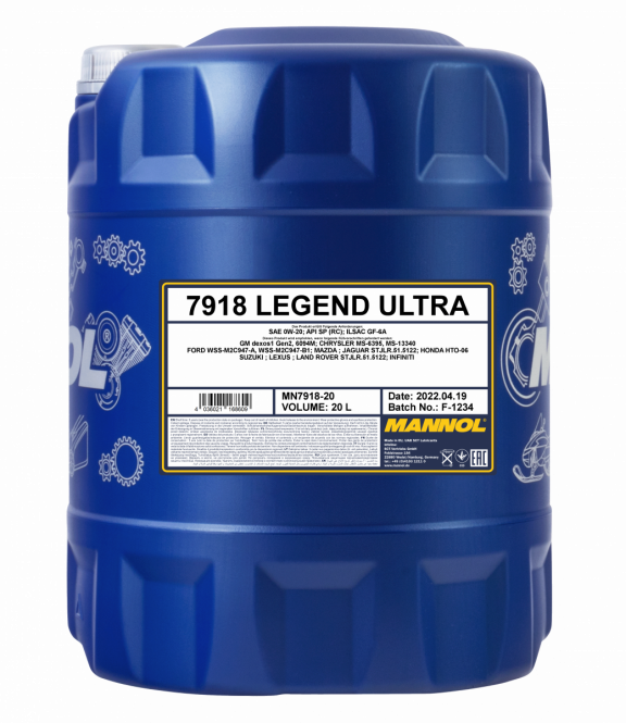 0W-20 Mannol 7918 Legend Ultra Motoröl 20 Liter