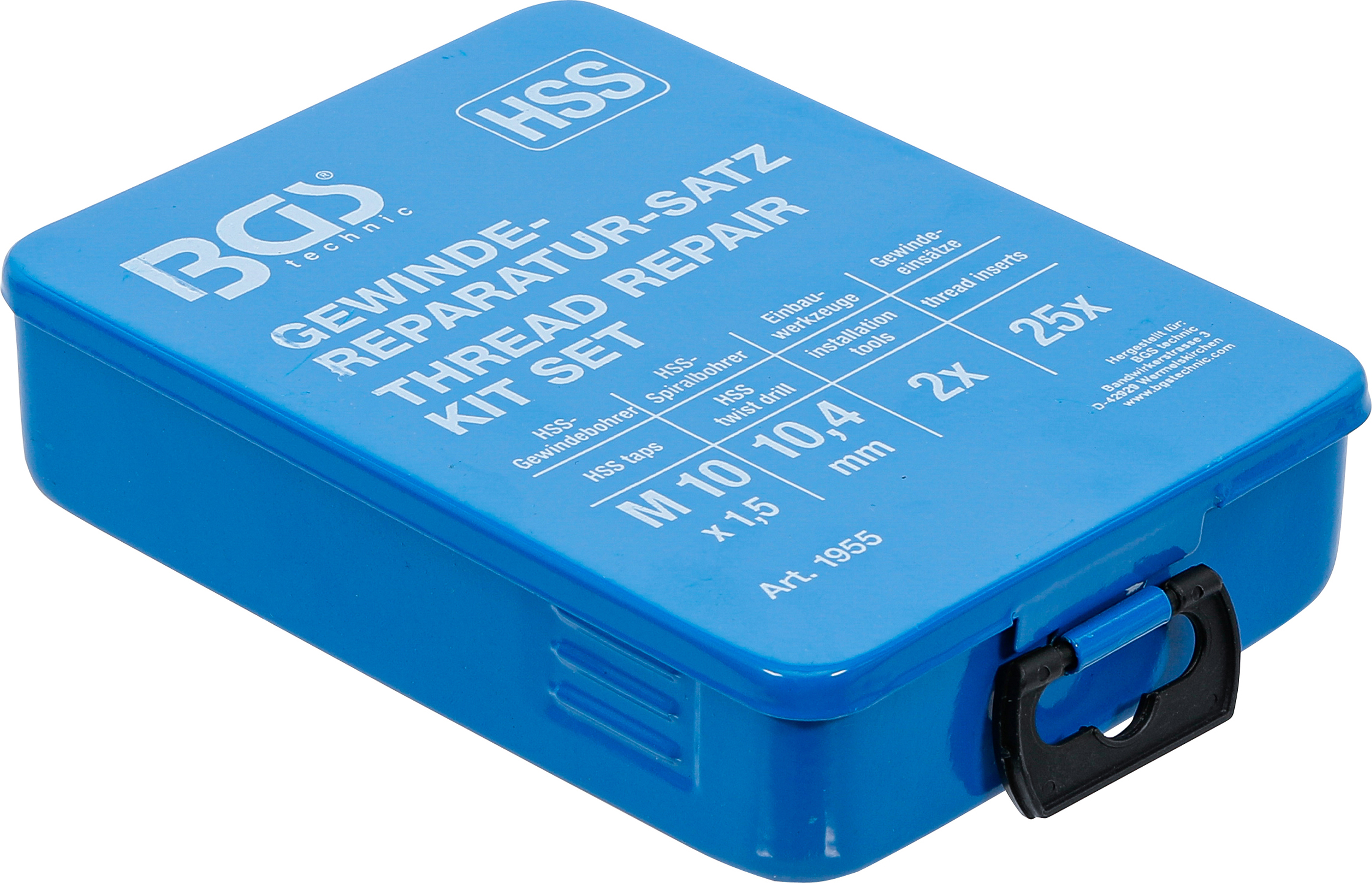 BGS Gewinde-Reparatursatz | M10 x 1,5 | 29-tlg. BGS Gewinde-Reparatursatz | M10 x 1,5 | 29-tlg.
