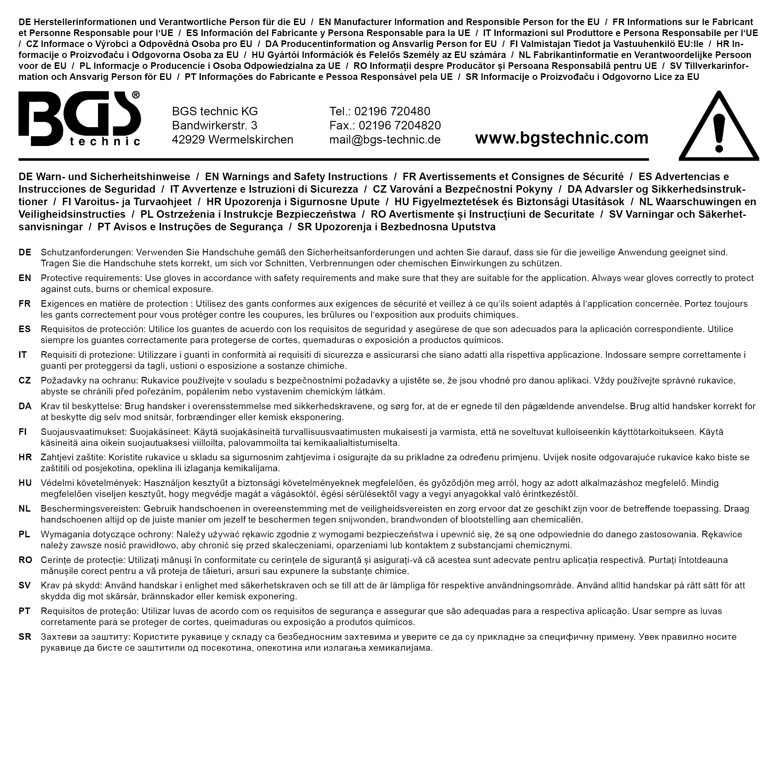 BGS Mechaniker-Handschuhe | Größe 9 (L)