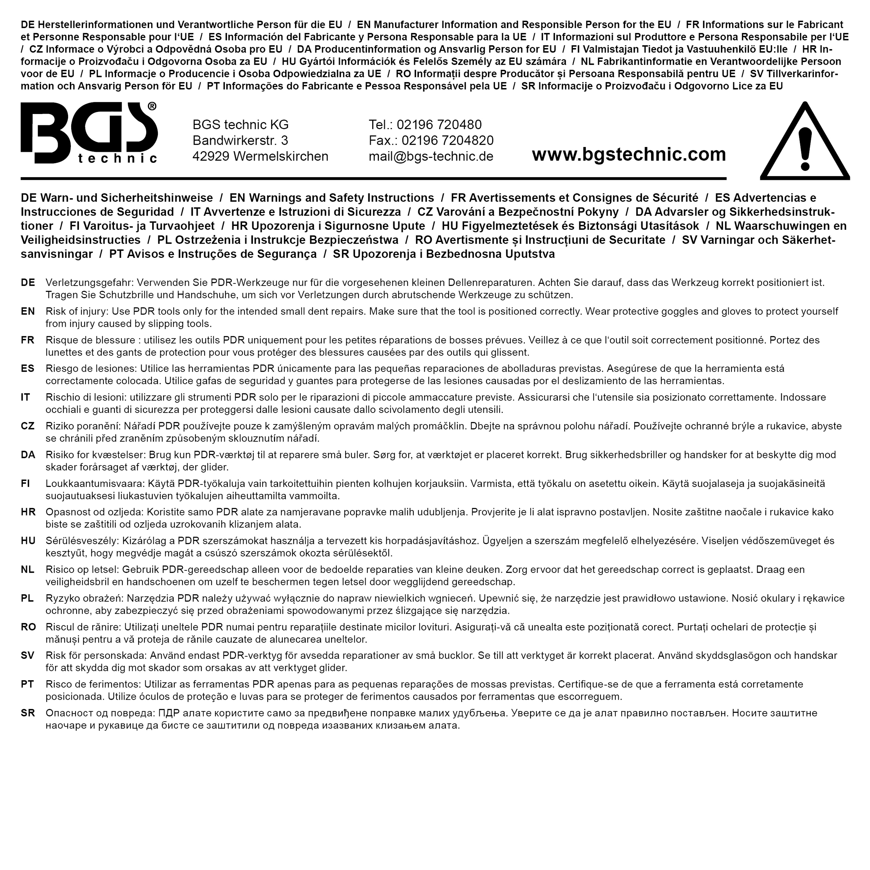 BGS Auszieher für Art. 865