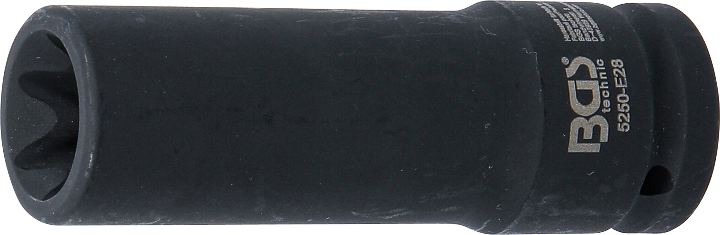 BGS Kraft-Steckschlüssel-Einsatz E-Profil, tief | Antrieb Innenvierkant 20 mm (3/4") | SW E28