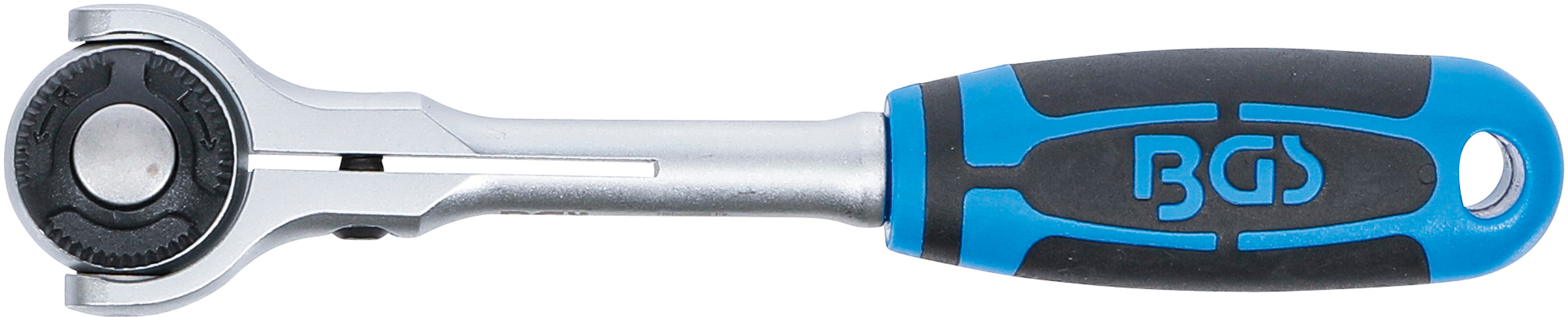 BGS Umschaltknarre mit Kugelkopf | Abtrieb Außenvierkant 6,3 mm (1/4")