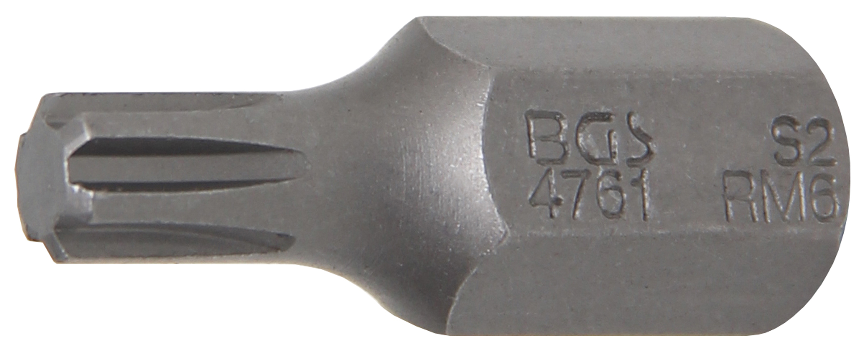 BGS Bit | Länge 30 mm | Antrieb Außensechskant 10 mm (3/8") | Keil-Profil (für RIBE) M6